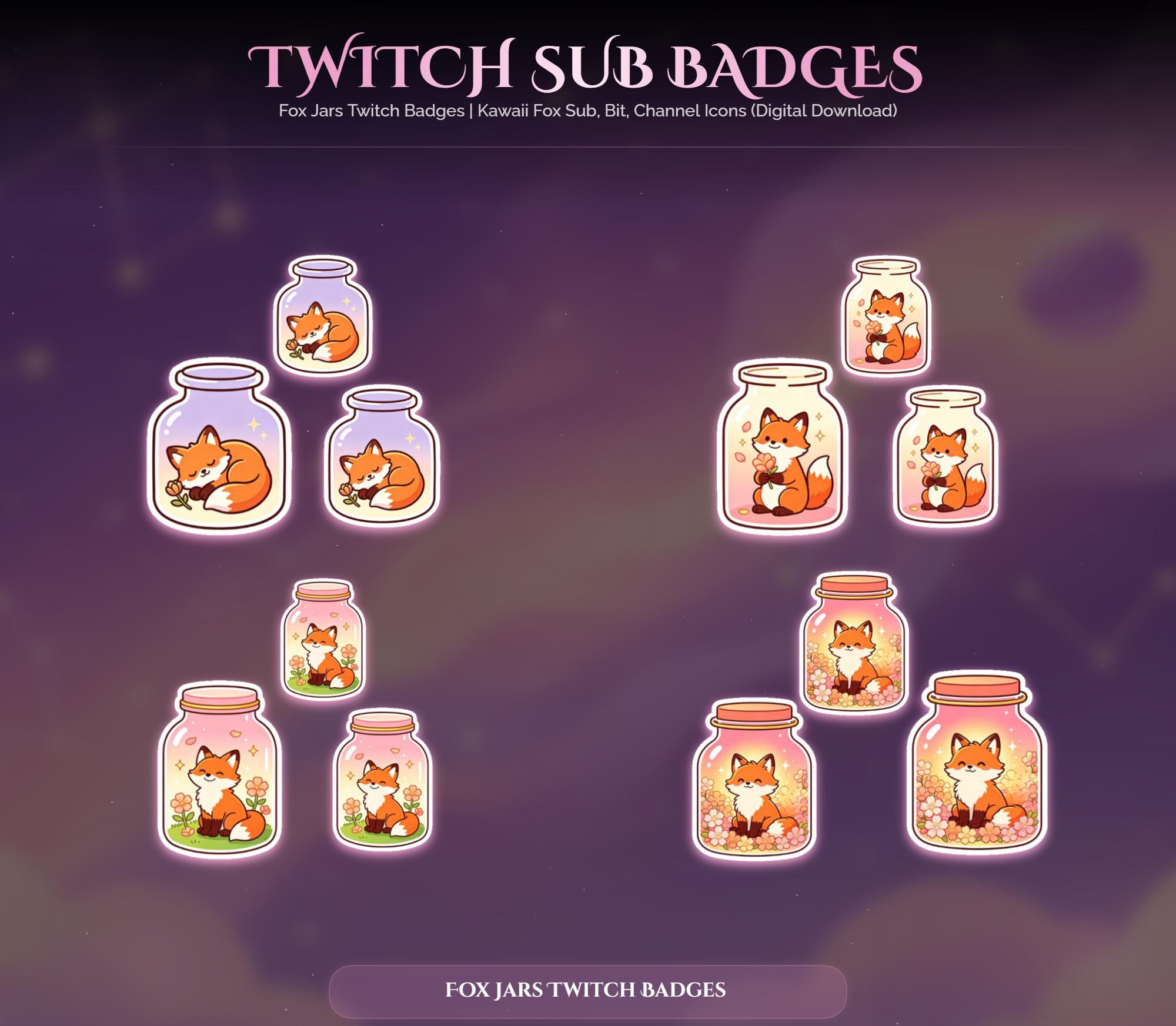 Fox Jars Twitch Badges — preview photo 2