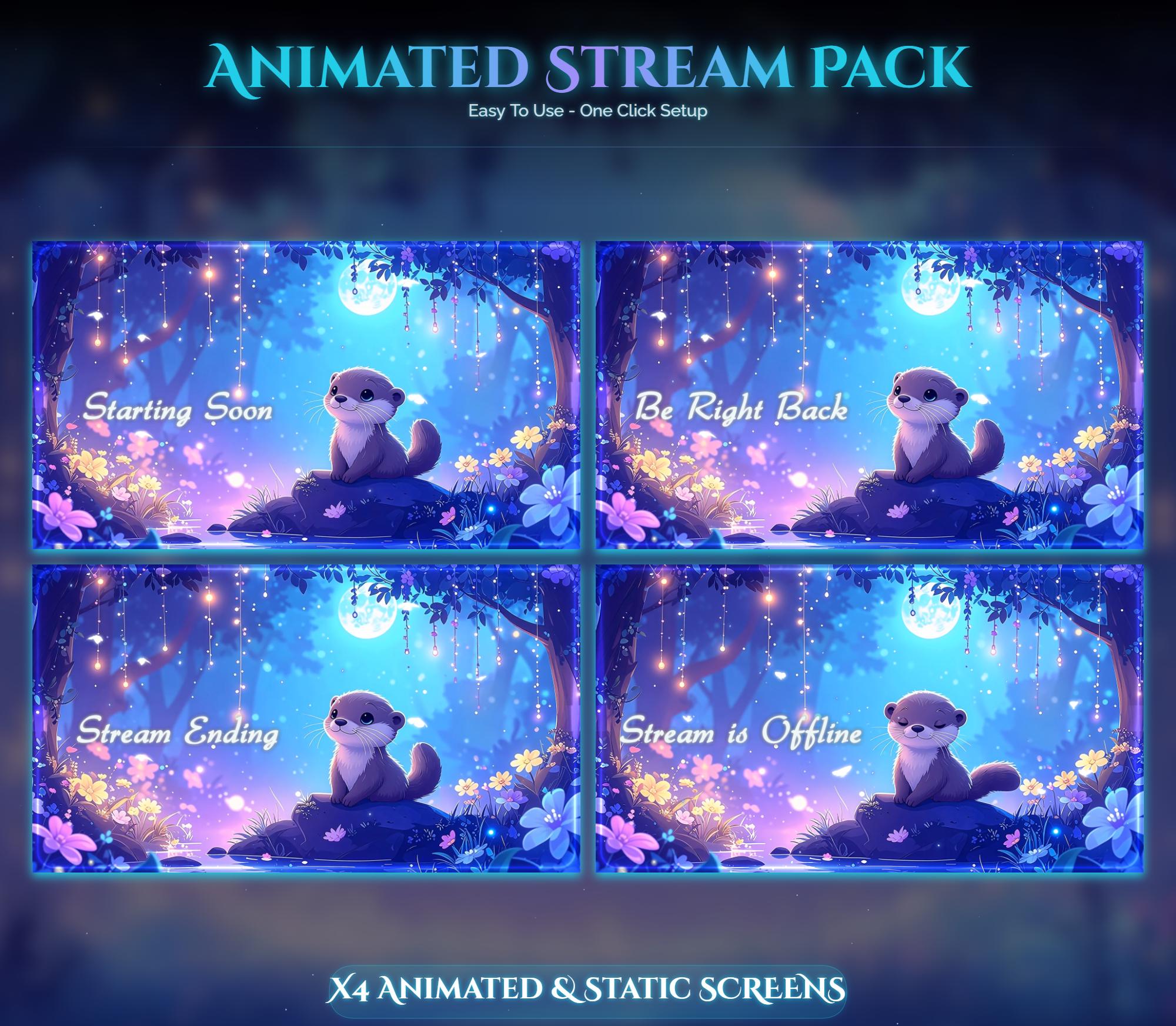 Otter Forest Magic Animated Stream Package — preview photo 2