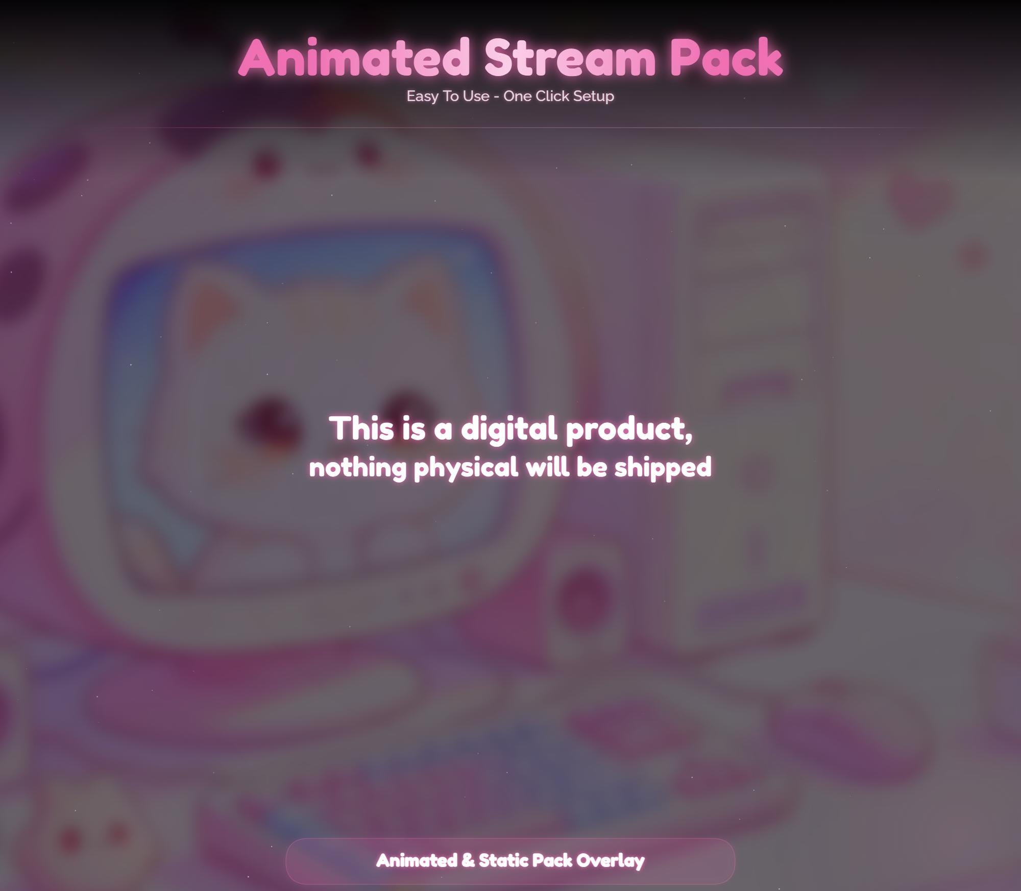 Animated Kawaii Cat Stream Pack — preview photo 10