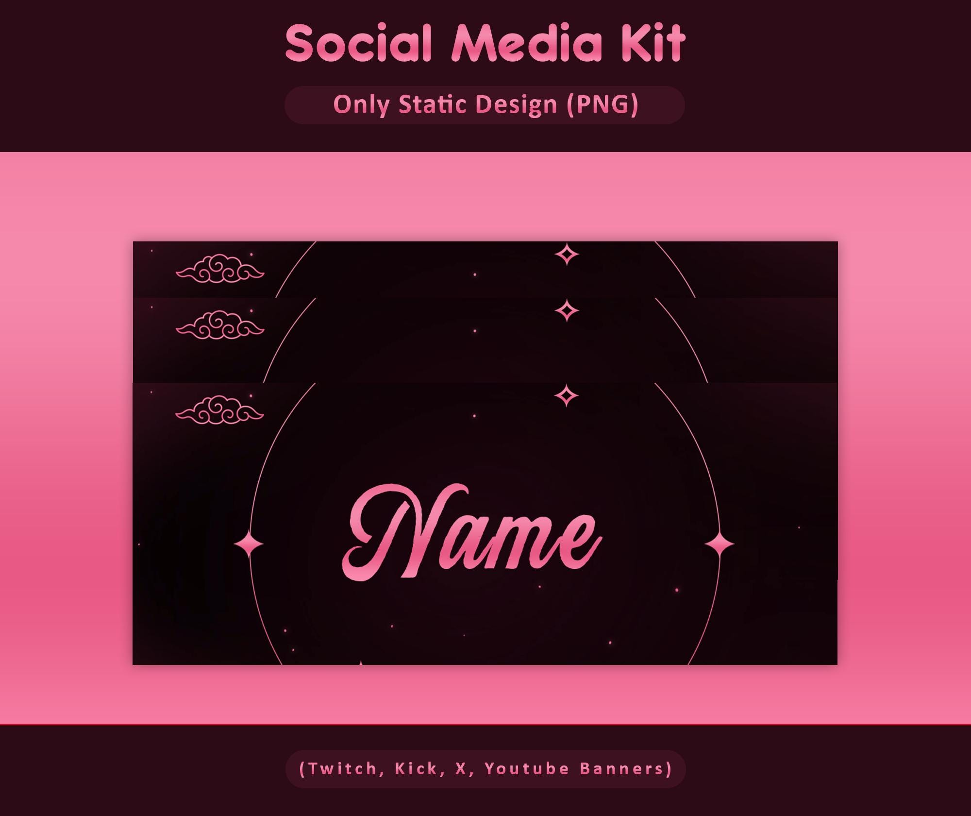 Star Pink Animated Stream Package — preview photo 8