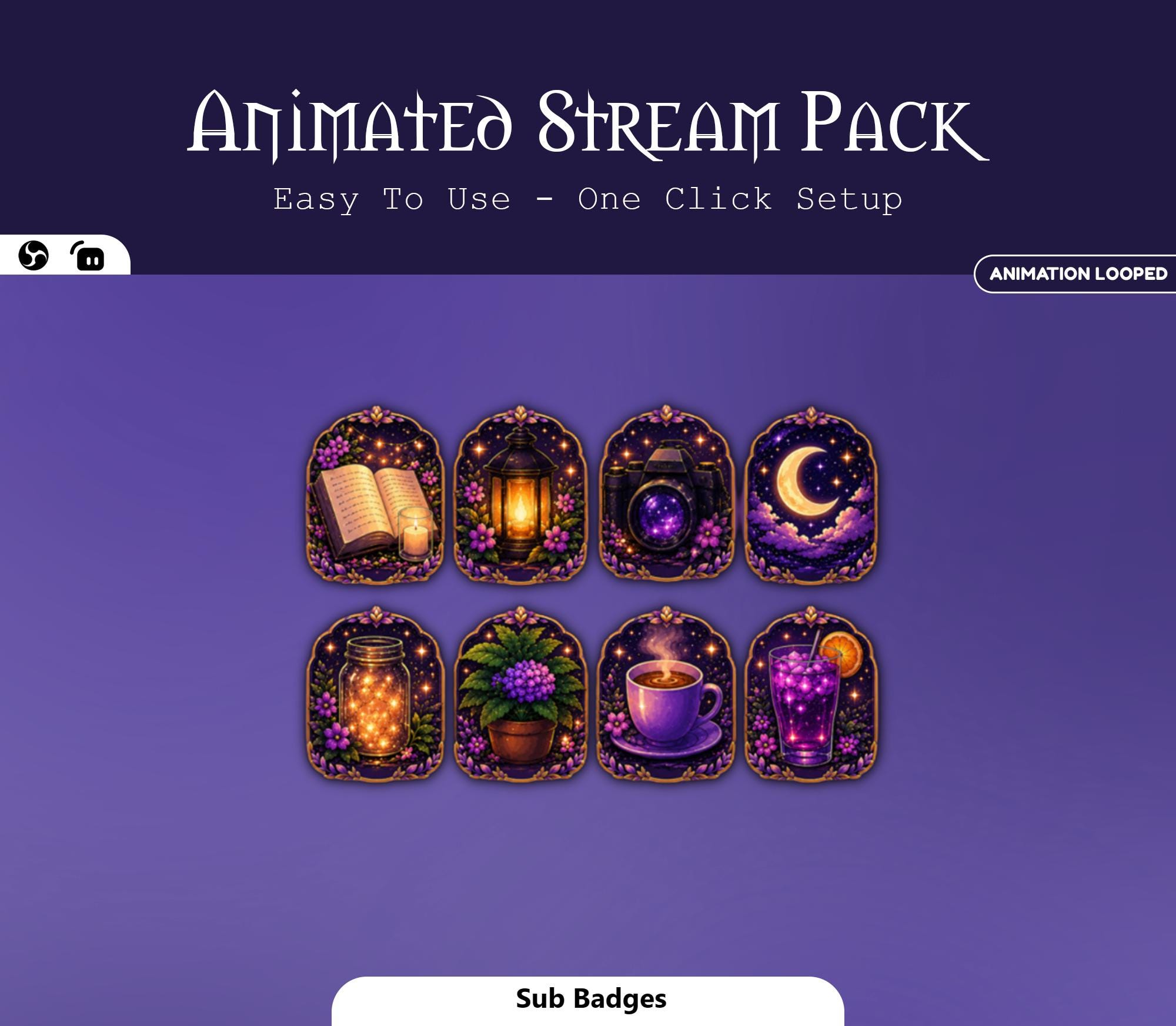 Magical Night Garden Room Animated Overlay — preview photo 8