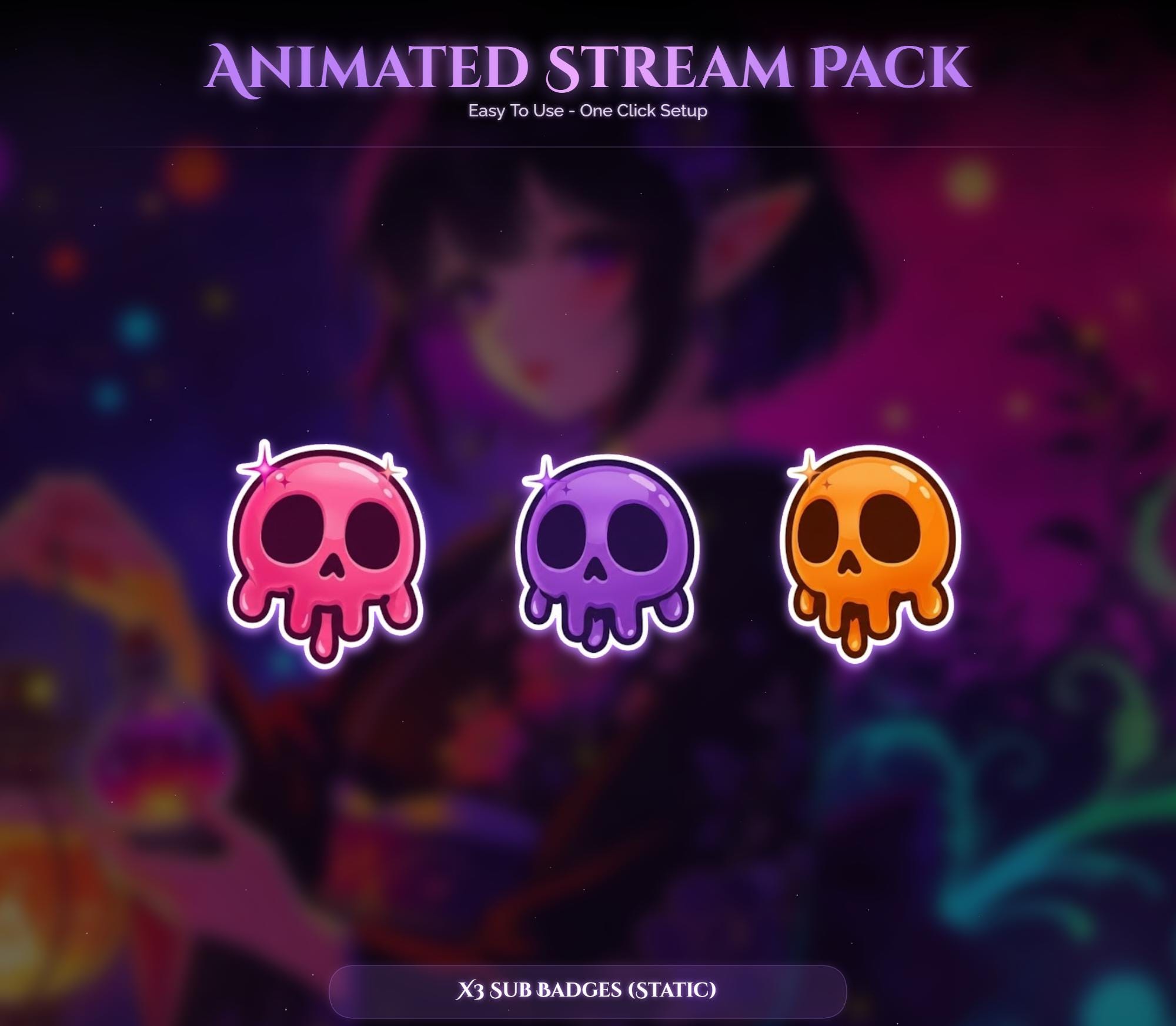 Witcher Sakura Animated Stream Package — preview photo 9