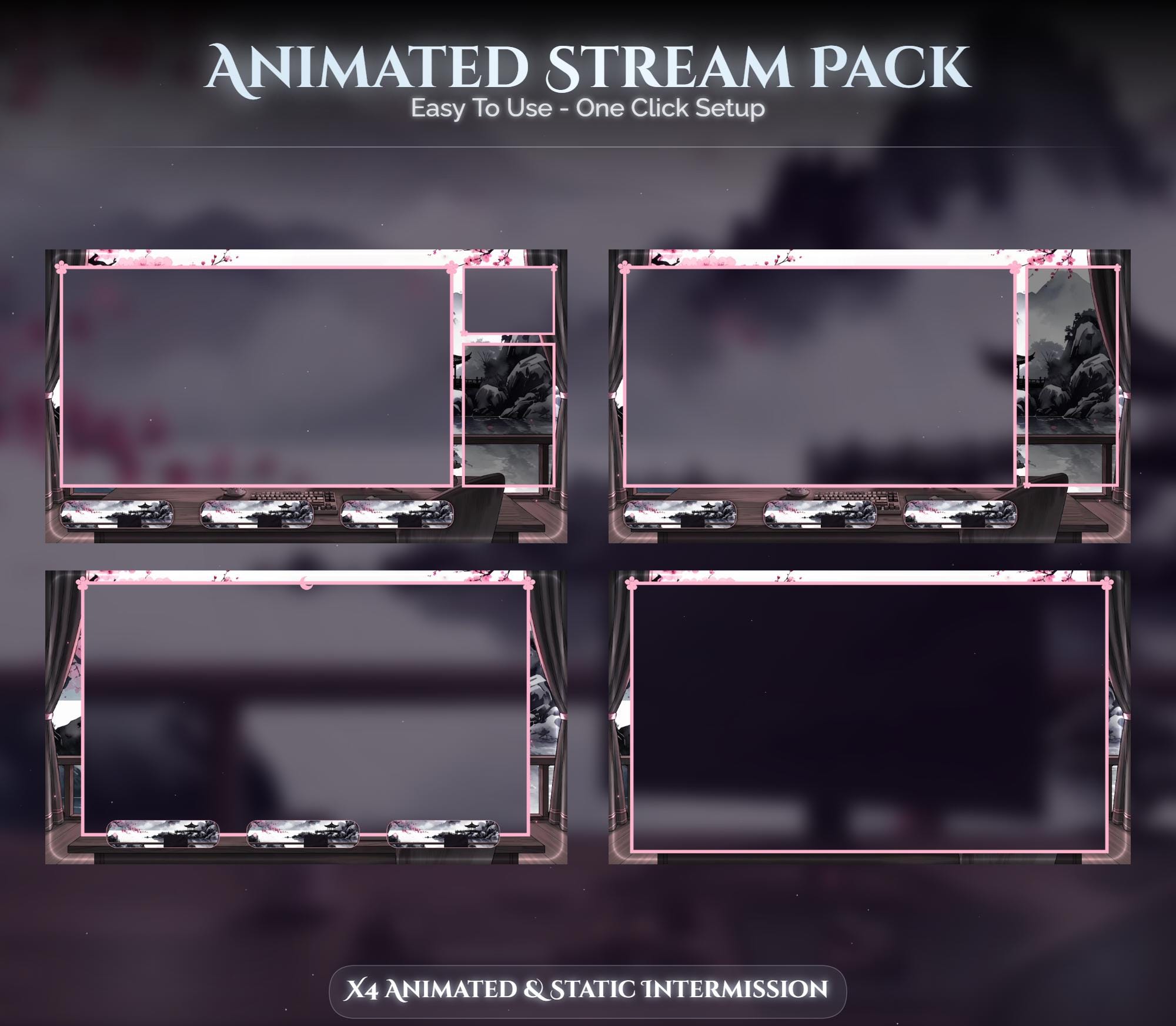 Red Panda Overlay Animated Stream Package: Twitch, YouTube, Kick — preview photo 3