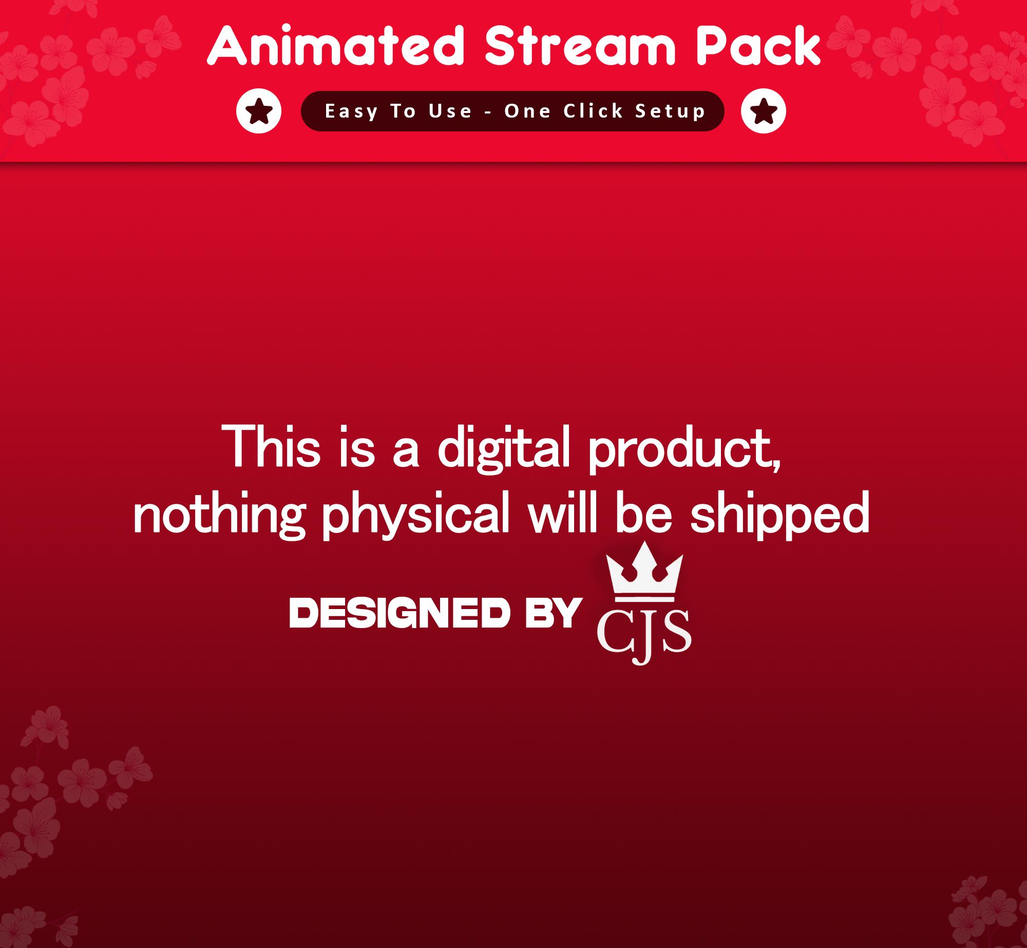 Cherry Blossom Animated Stream Package: Twitch Overlay, YouTube, Kick — preview photo 9