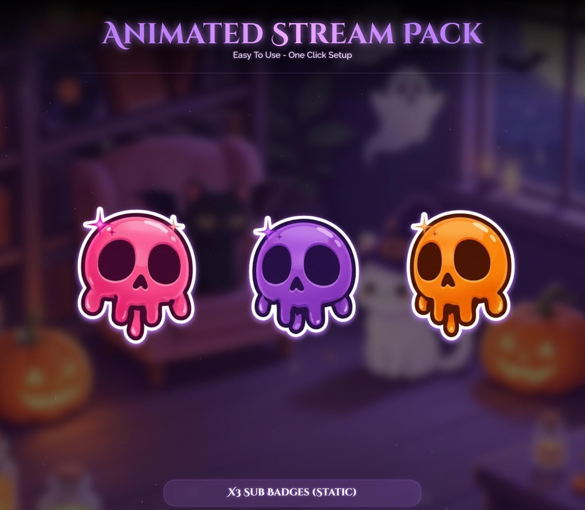 Whimsical Witch's Library Cats Animated Overlay — preview photo 7