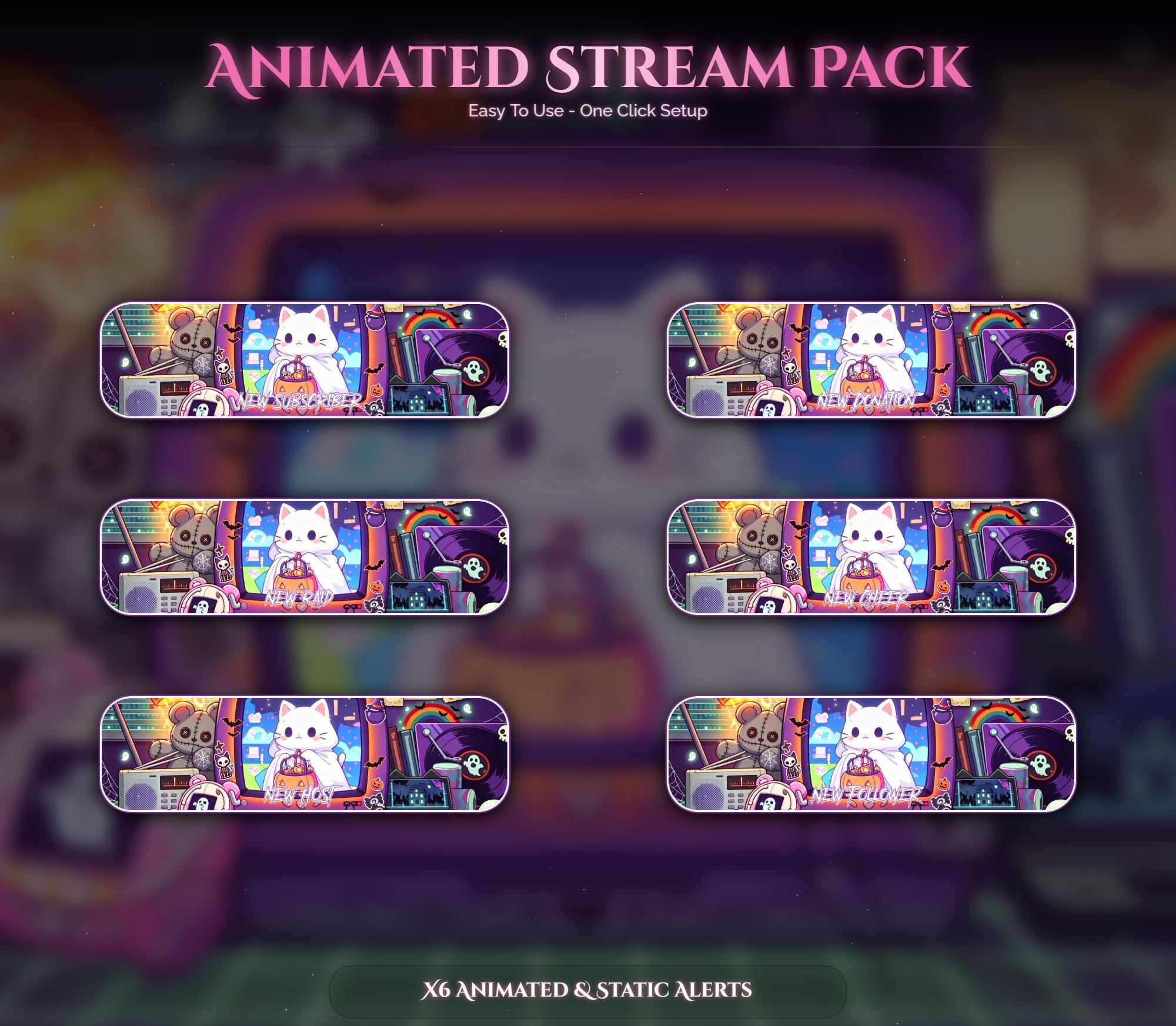 Y2K Spooky Cat Animated Overlay — preview photo 7