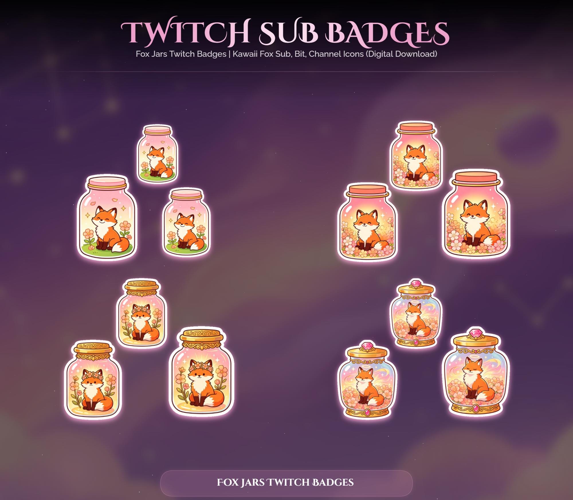 Fox Jars Twitch Badges — preview photo 6