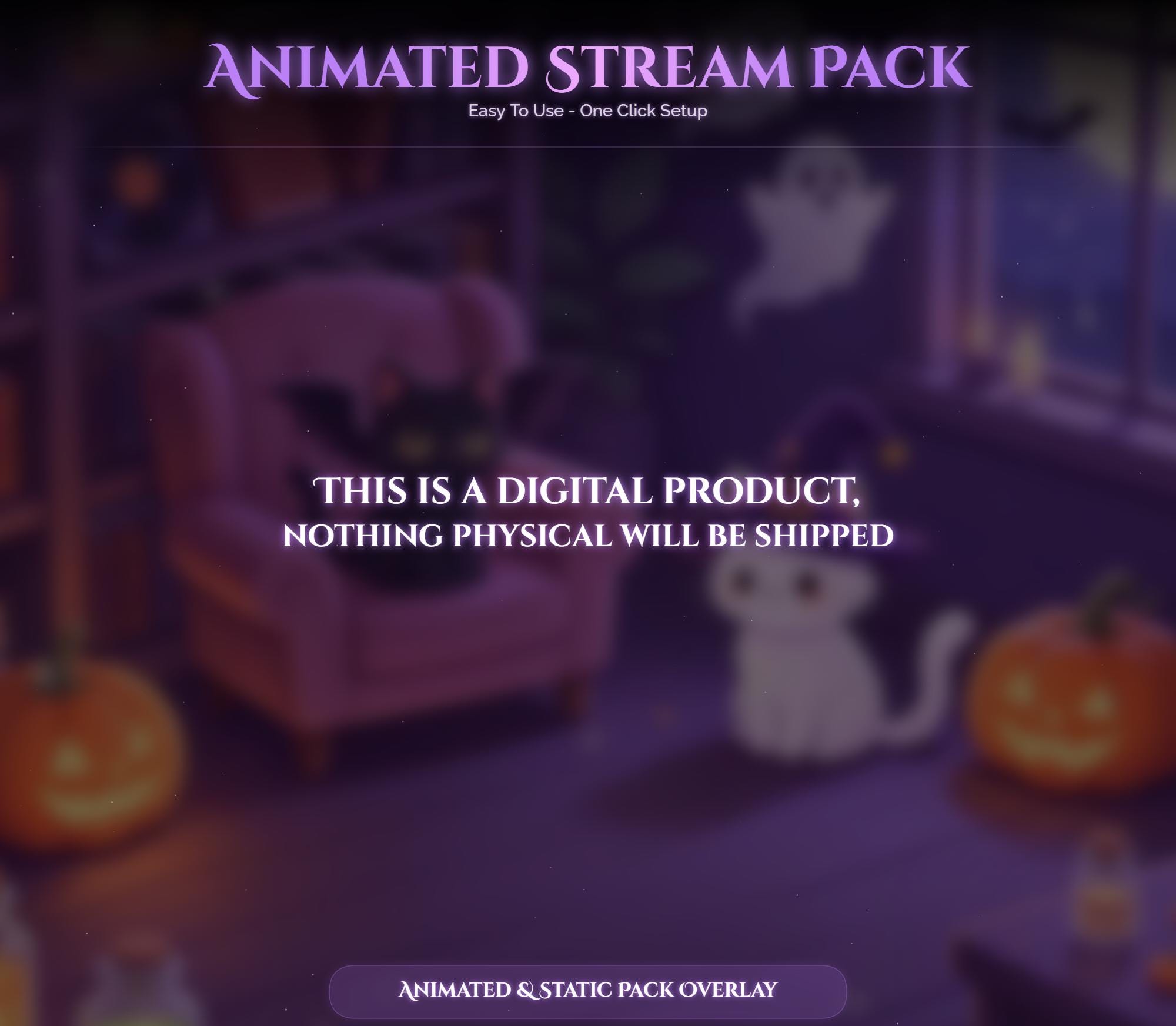 Whimsical Witch's Library Cats Animated Overlay — preview photo 10