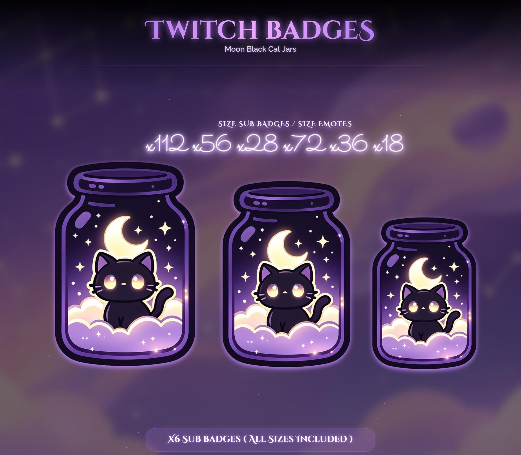 Black Cat Jars Twitch Badges — preview photo 5