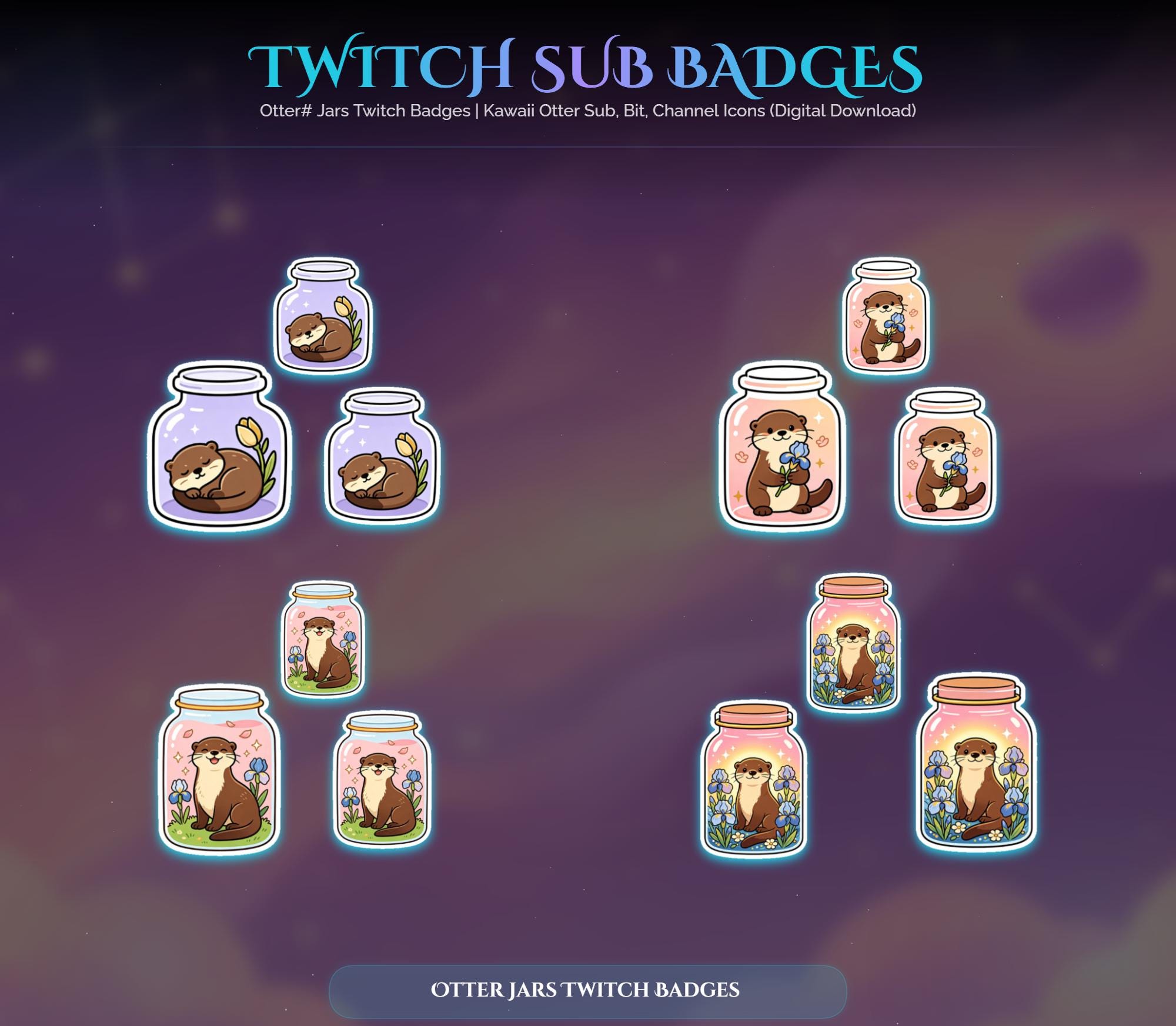 Otter Jars Twitch Badges — preview photo 2