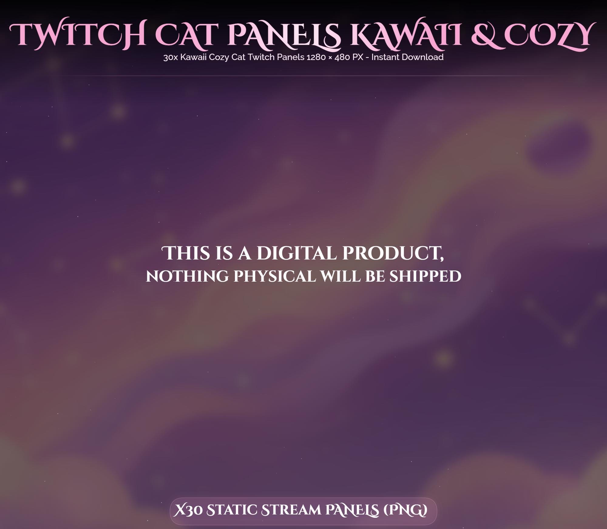 30x Kawaii Cat Twitch Panels — preview photo 6