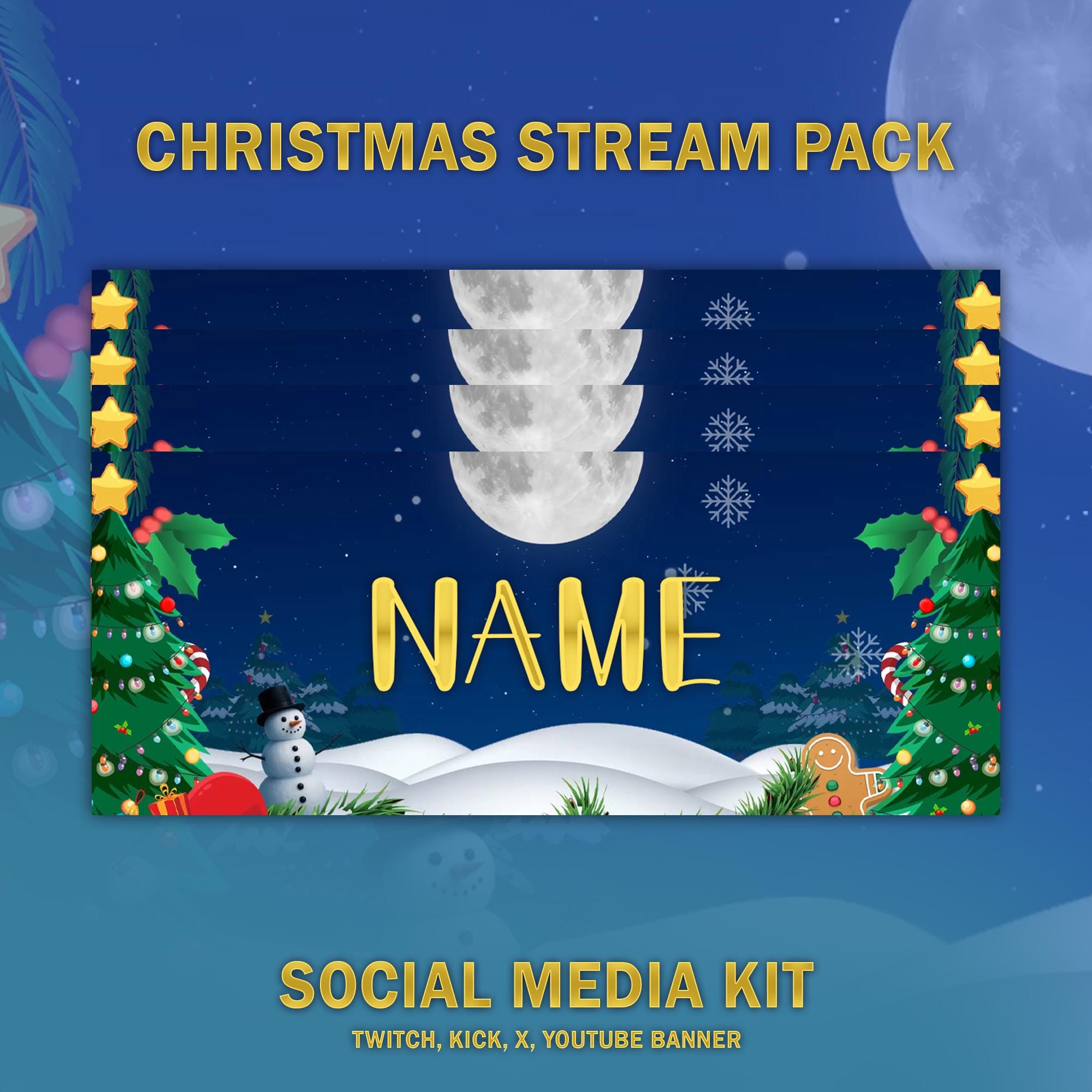 Christmas Animated Stream Package: For Twitch Overlay, YouTube, Kick, Facecam, Alerts, Christmas Overlays — preview photo 8