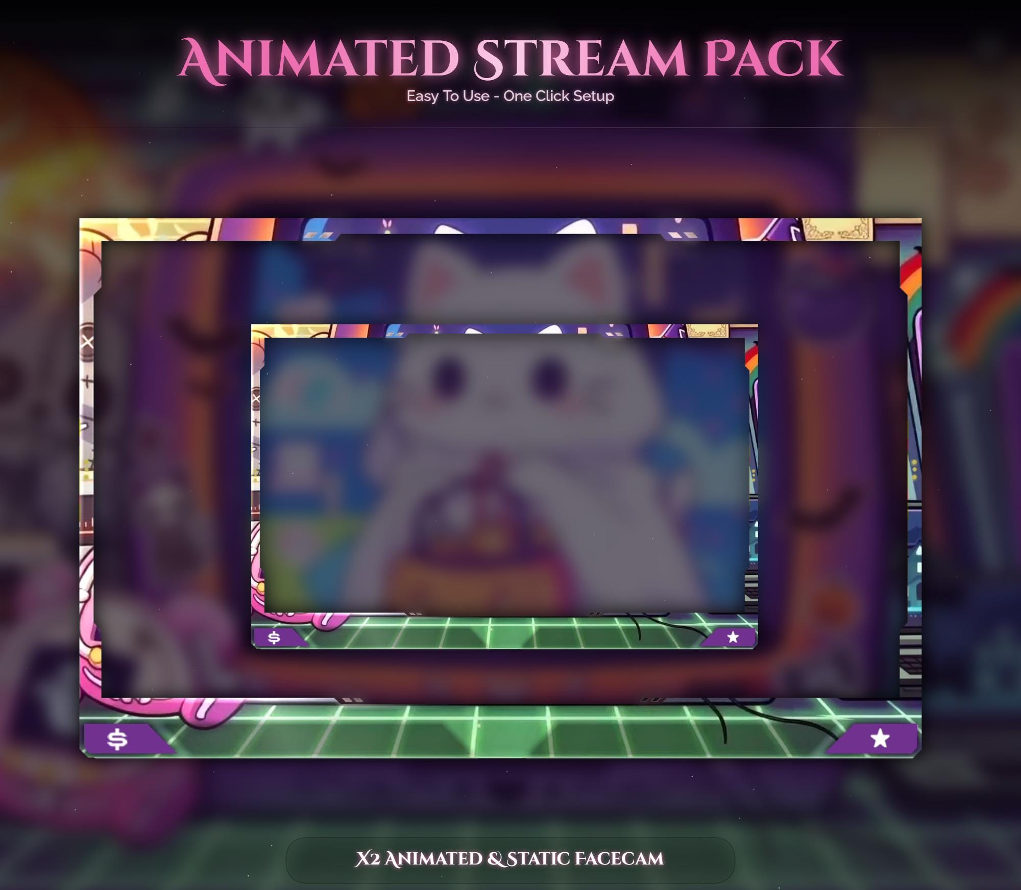 Y2K Spooky Cat Animated Overlay — preview photo 5