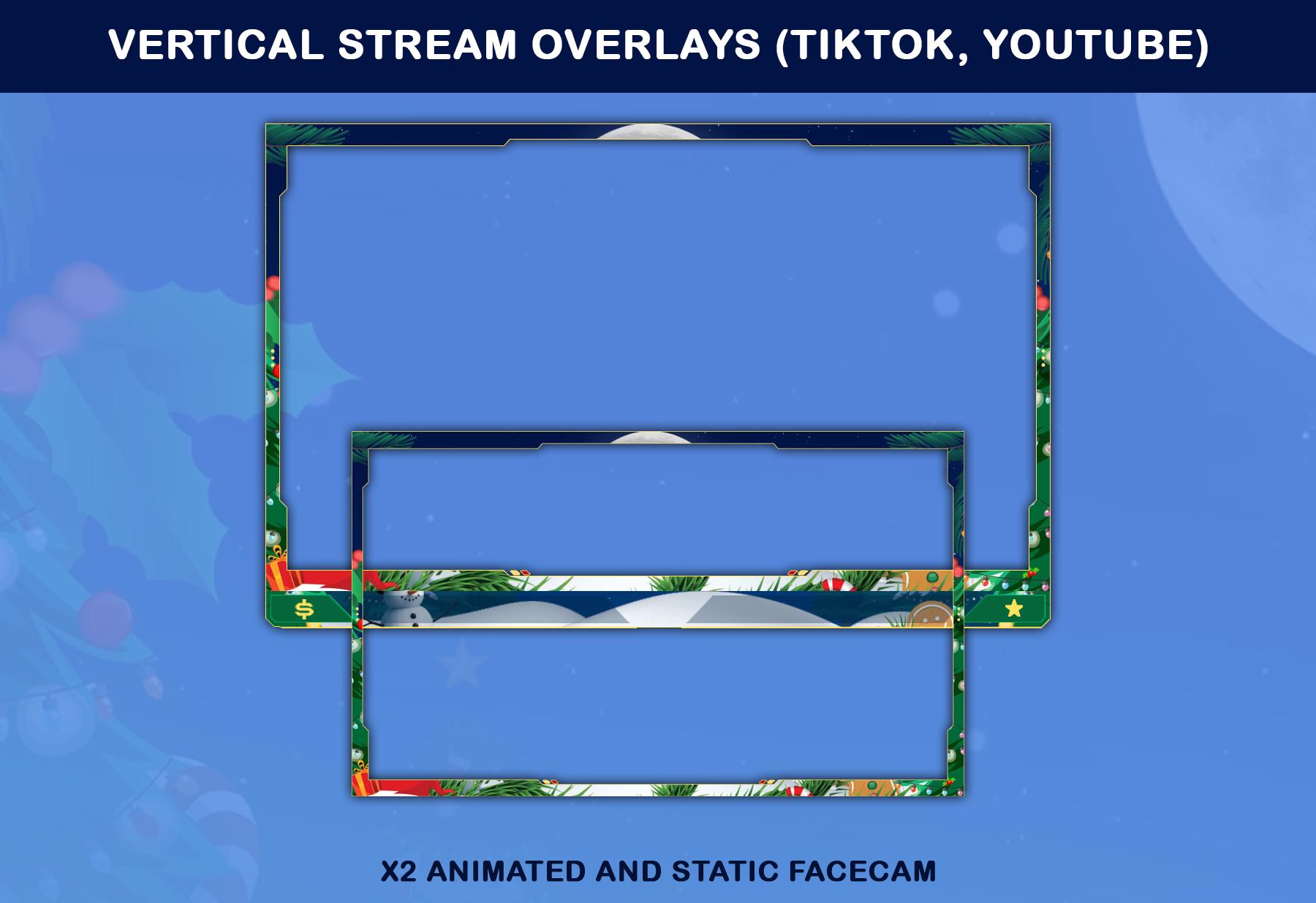 Christmas Animated TikTok Stream Overlay Package (Digital Download) — preview photo 8