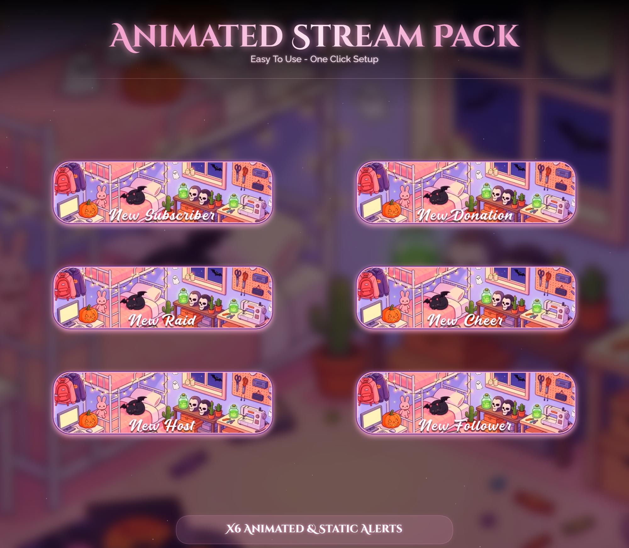 Halloween Cat Animated Overlay Pack — preview photo 6