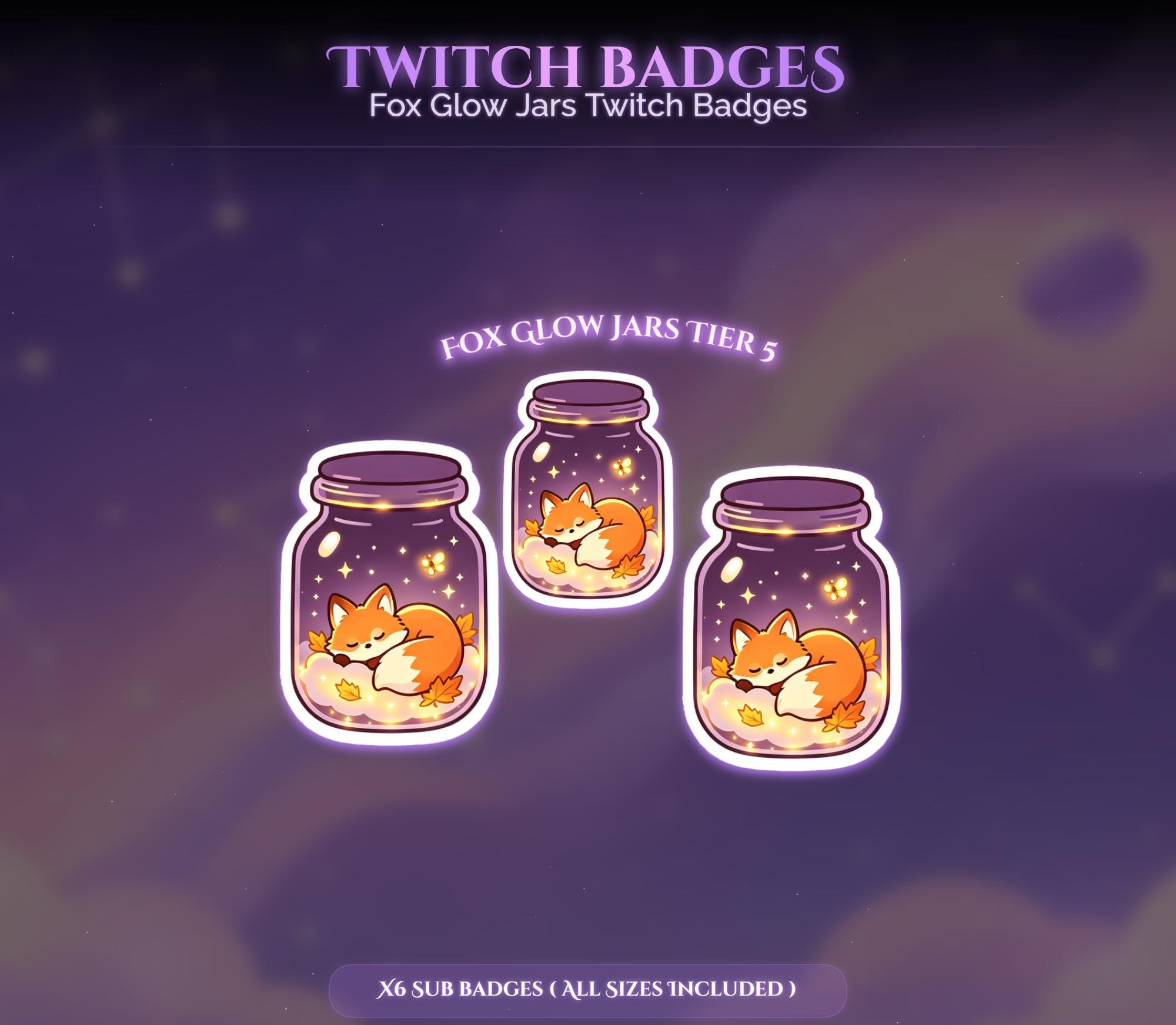 Fox Glow Jars Twitch Badges — preview photo 8