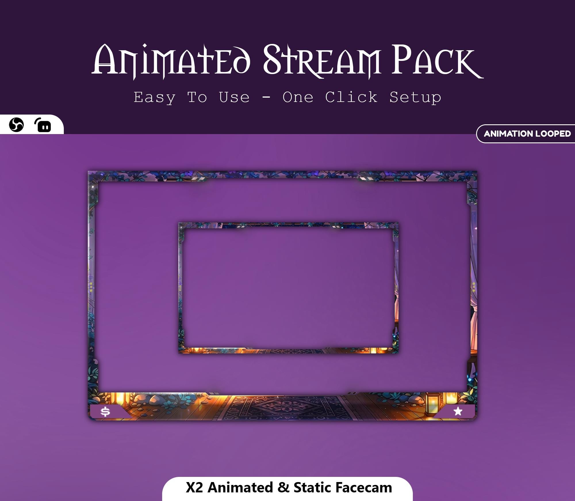 Cozy Midnight Garden Animated Overlay — preview photo 5