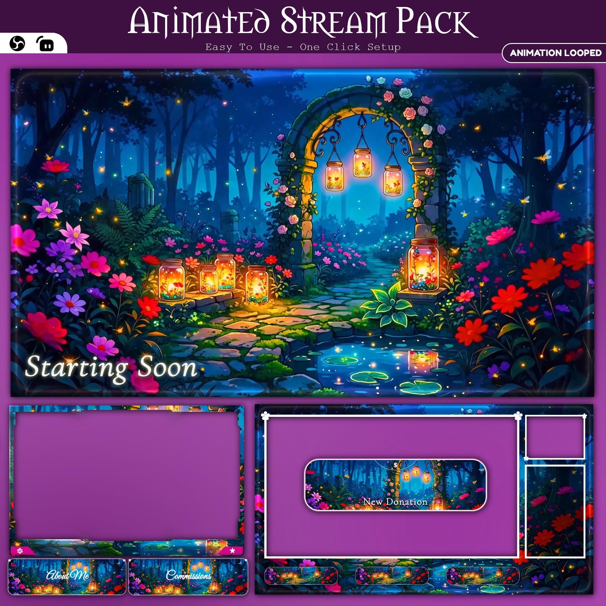 Magical Garden Animated Overlay