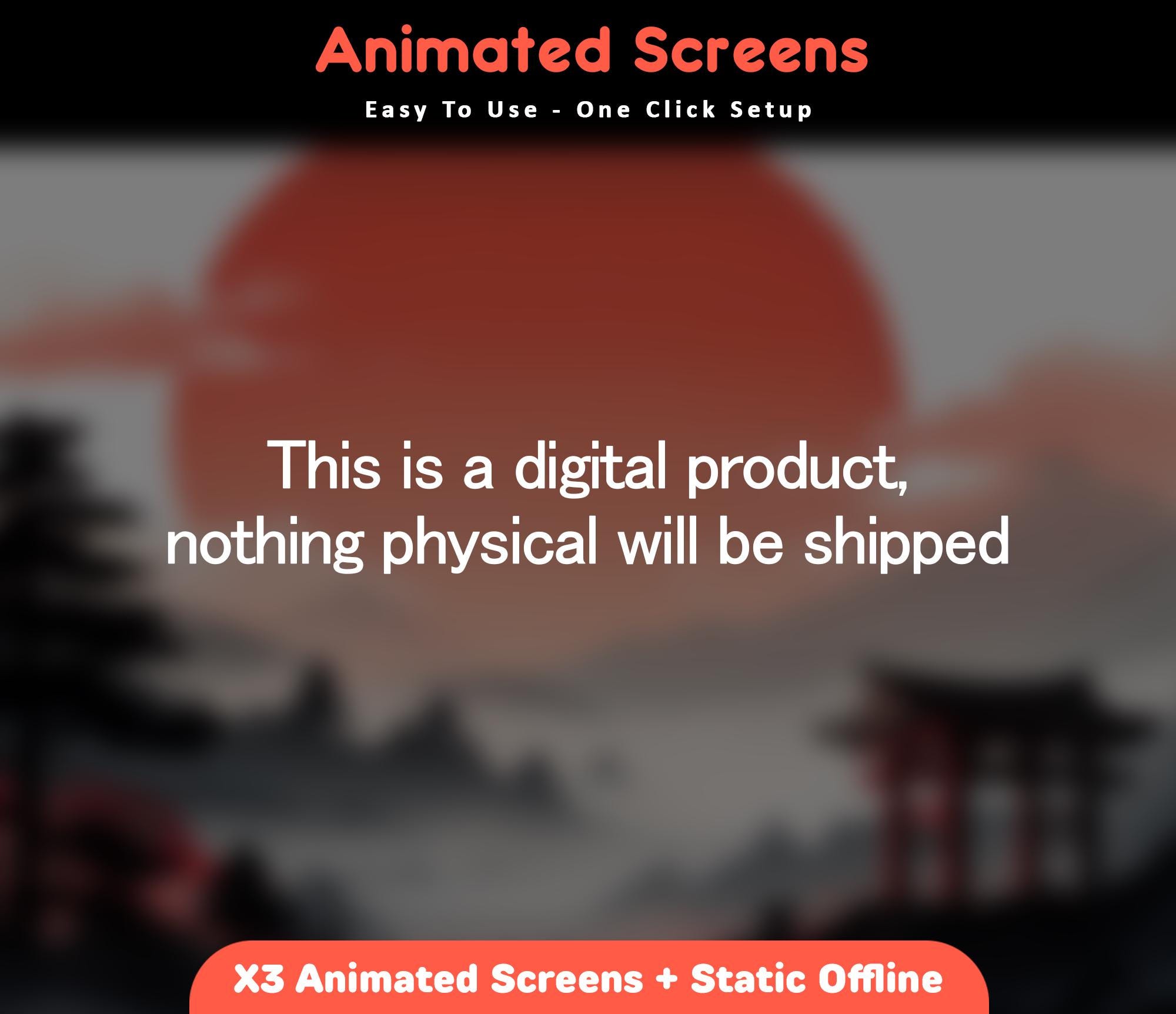 Moonlit Samurai Animated Twitch Screens — preview photo 7