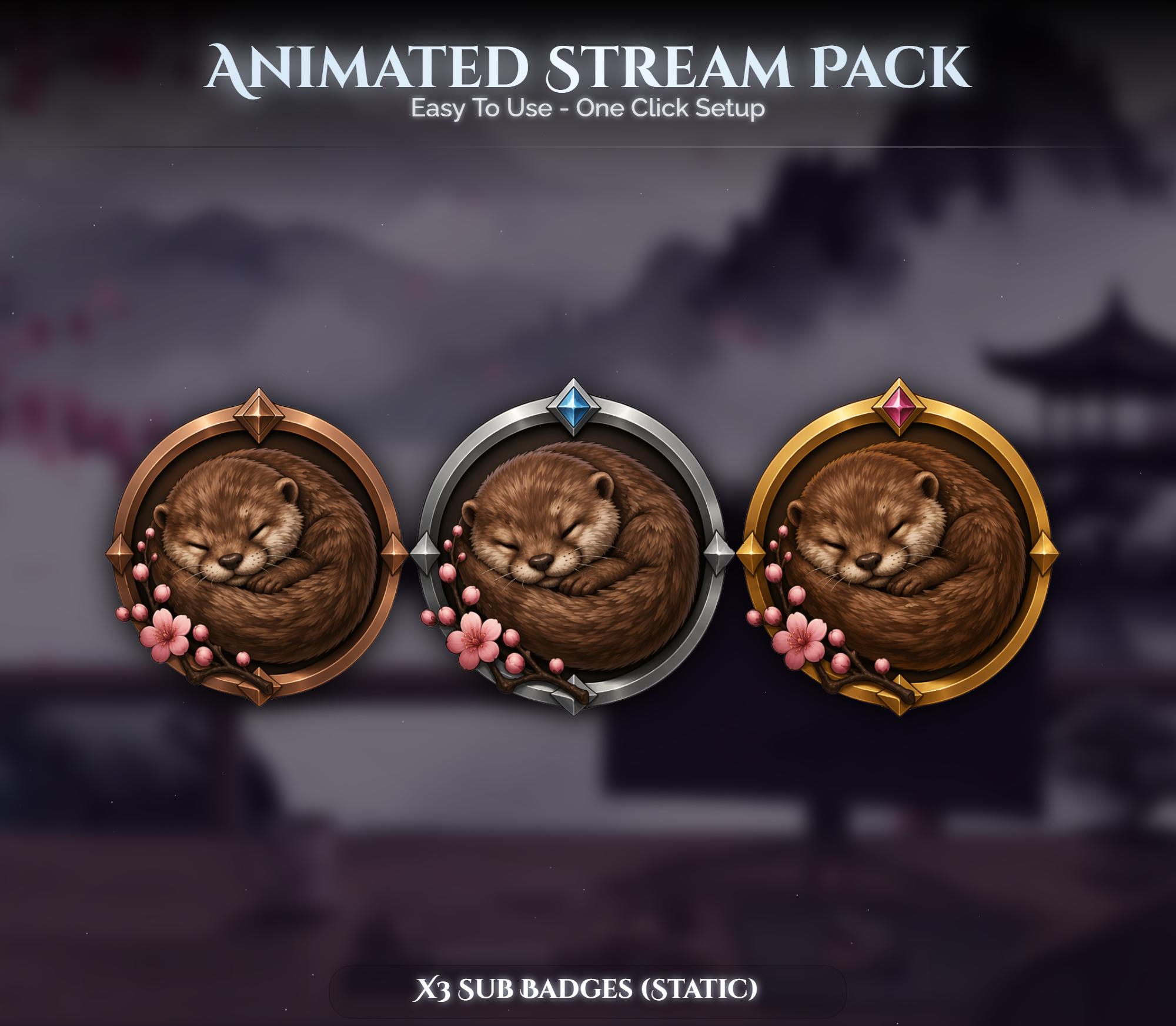 Otter Overlay Animated Stream Package: Twitch, YouTube, Kick — preview photo 6