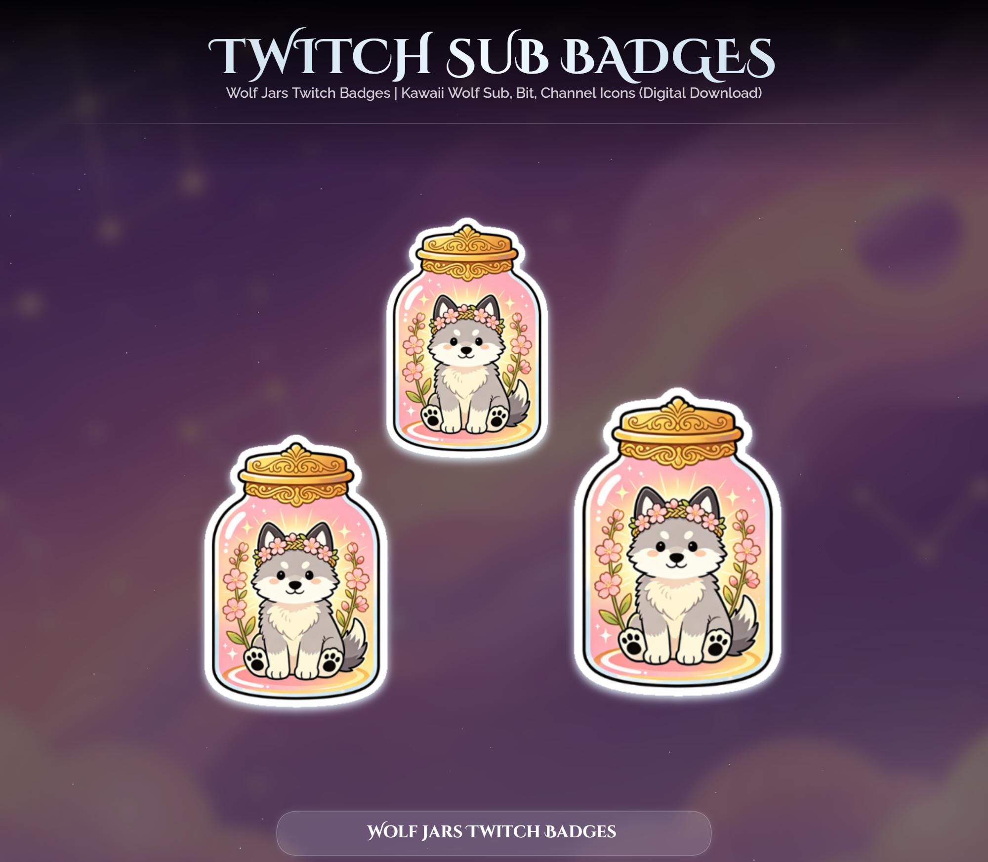 6 Wolf Jars Twitch Badges — preview photo 8