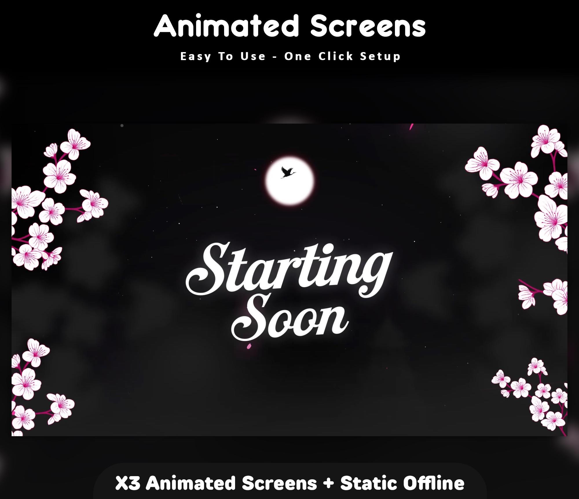 Cherry Blossom Twitch Screens — preview photo 2