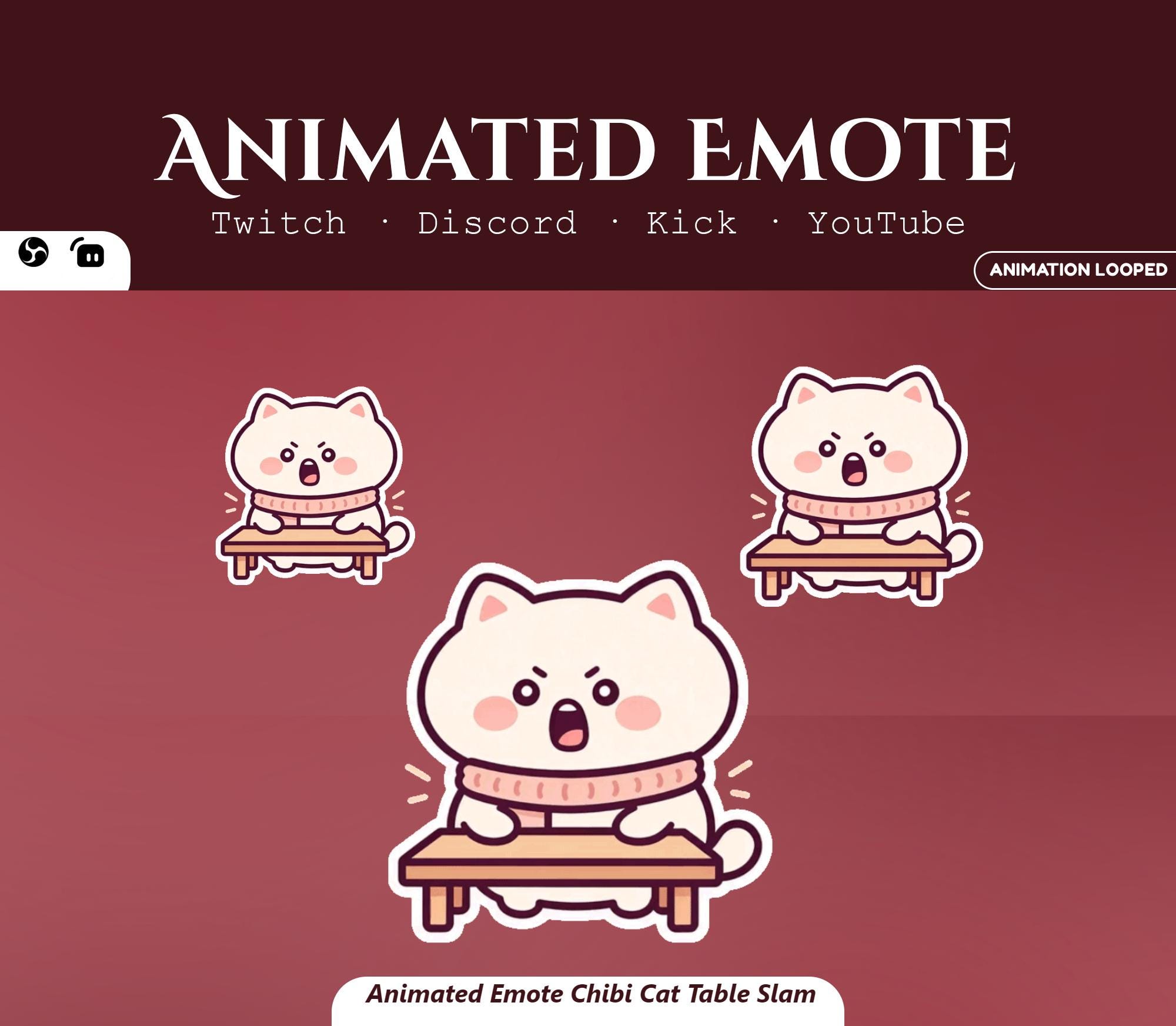 Animated Chibi Cat Emote — preview photo 2