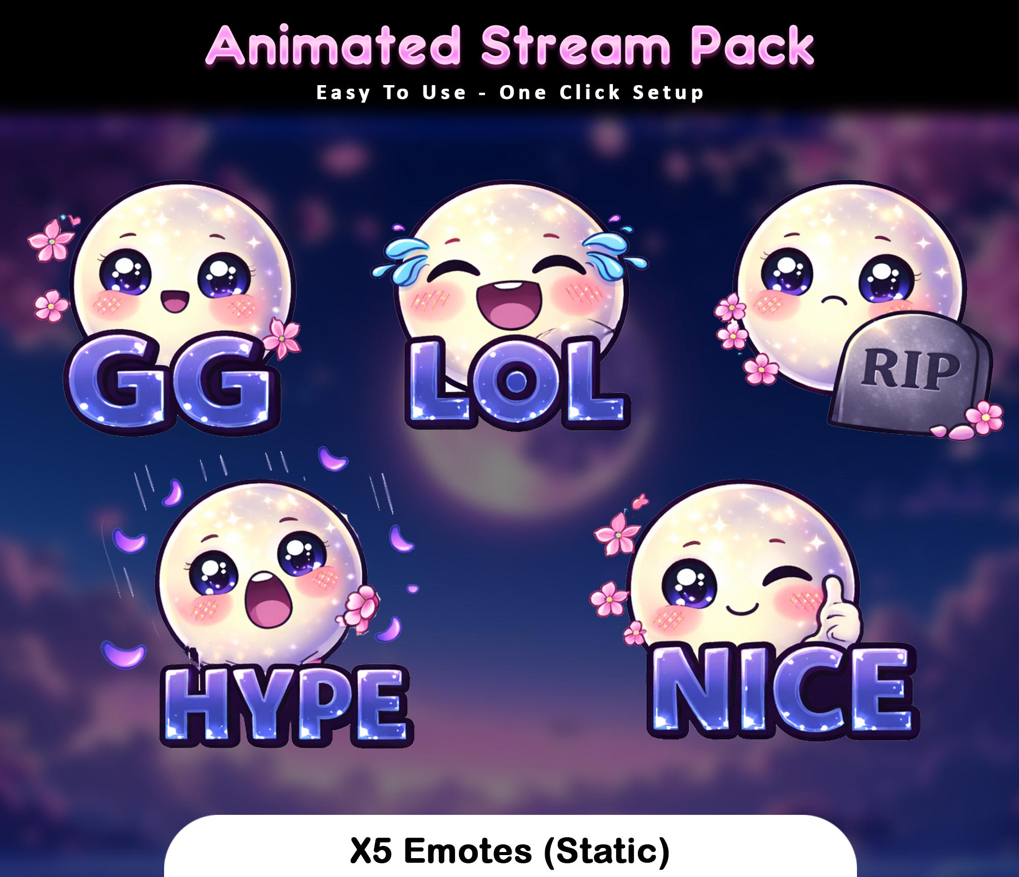 Sakura Moon Animated Stream Pack — preview photo 7