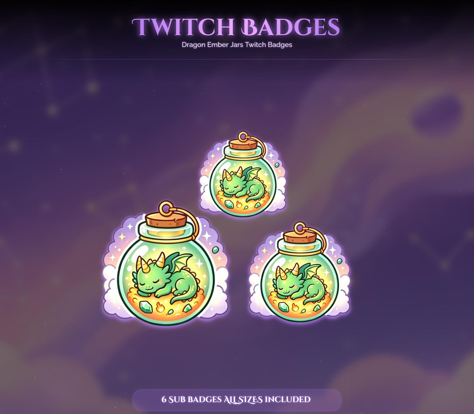 Dragon Ember Jars Twitch Badges — preview photo 6