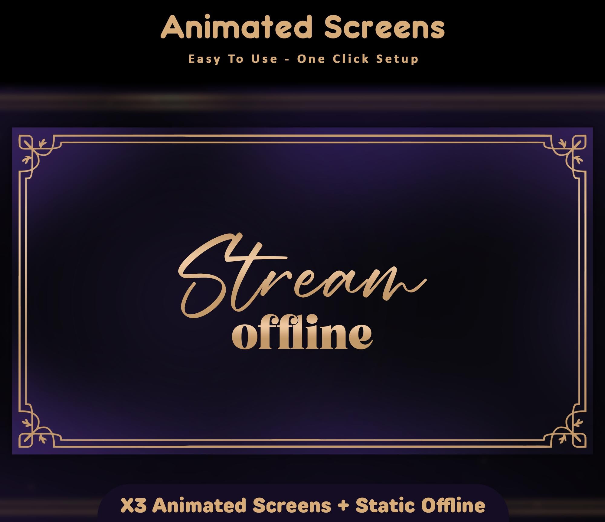Royal Purple Night Animated Screens: For Twitch Overlay, YouTube, Kick — preview photo 5