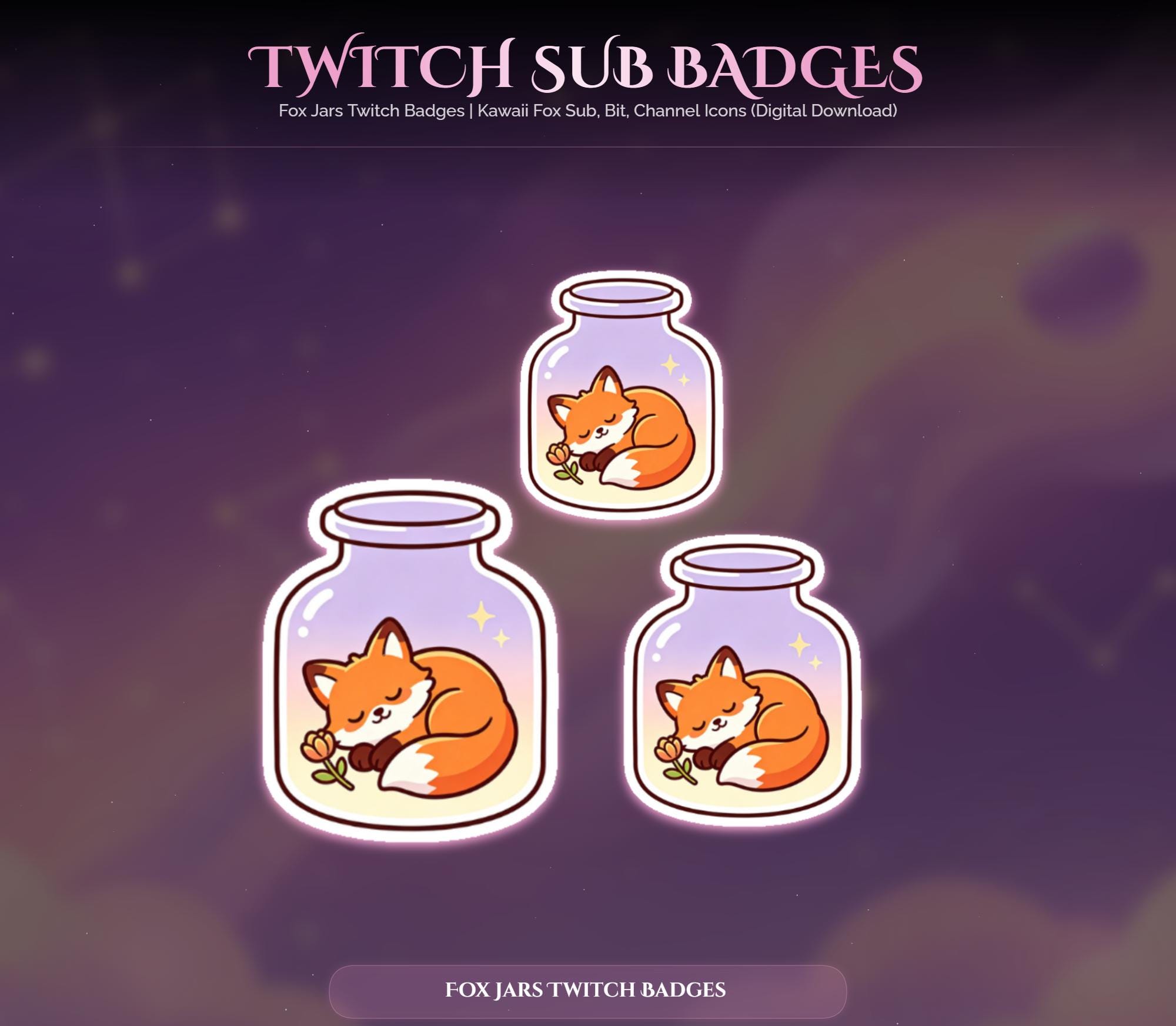 Fox Jars Twitch Badges — preview photo 3