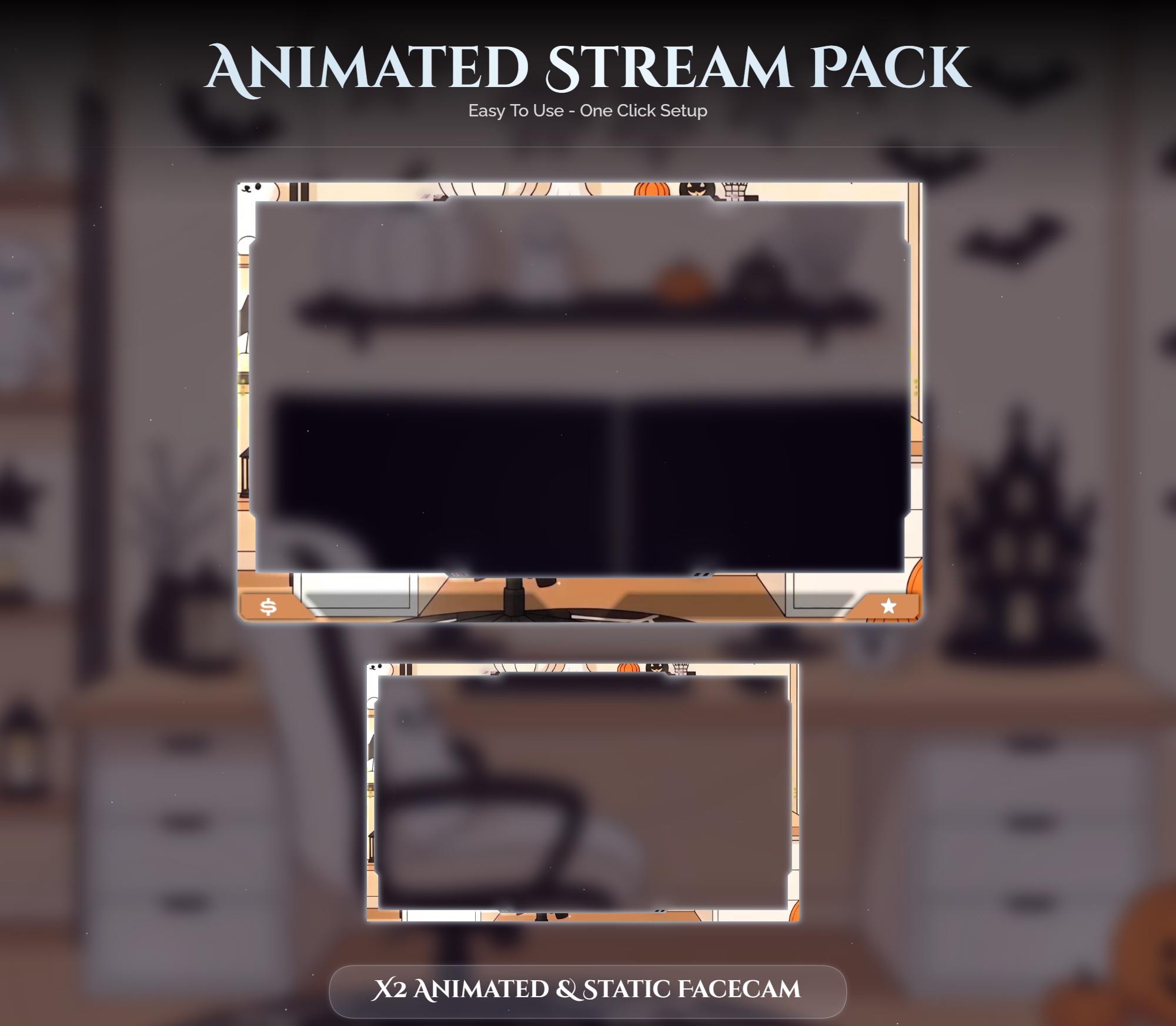 Animated Halloween Twitch Overlay Pack — preview photo 5