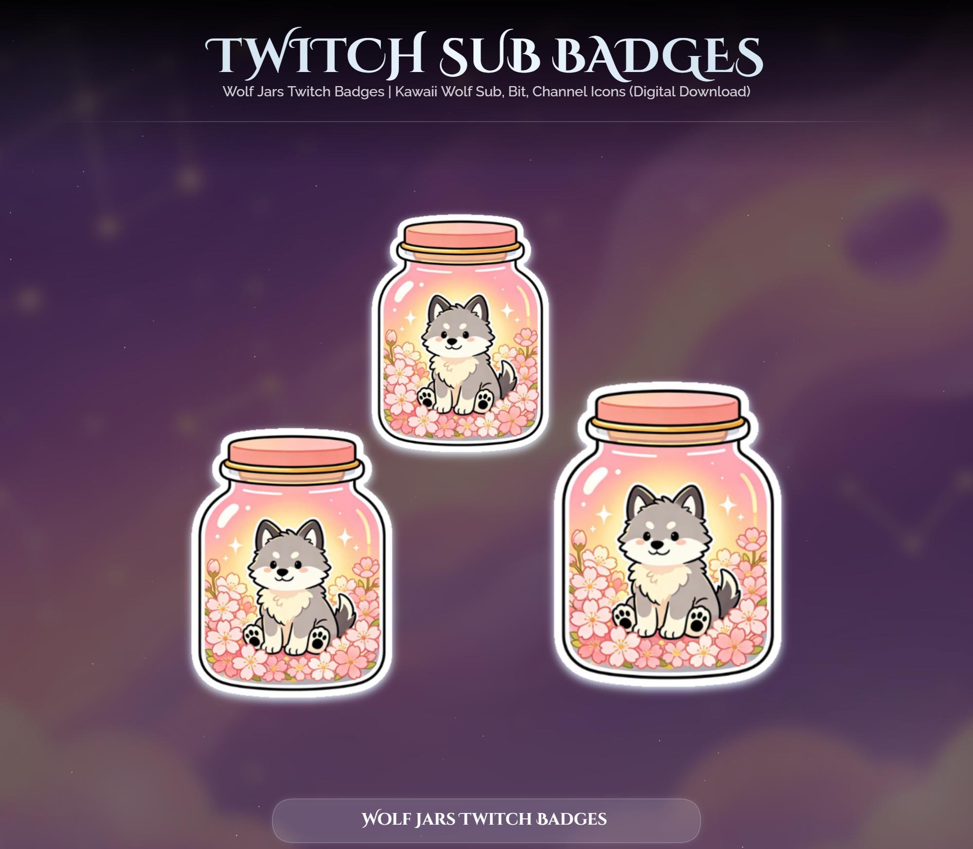 6 Wolf Jars Twitch Badges — preview photo 7