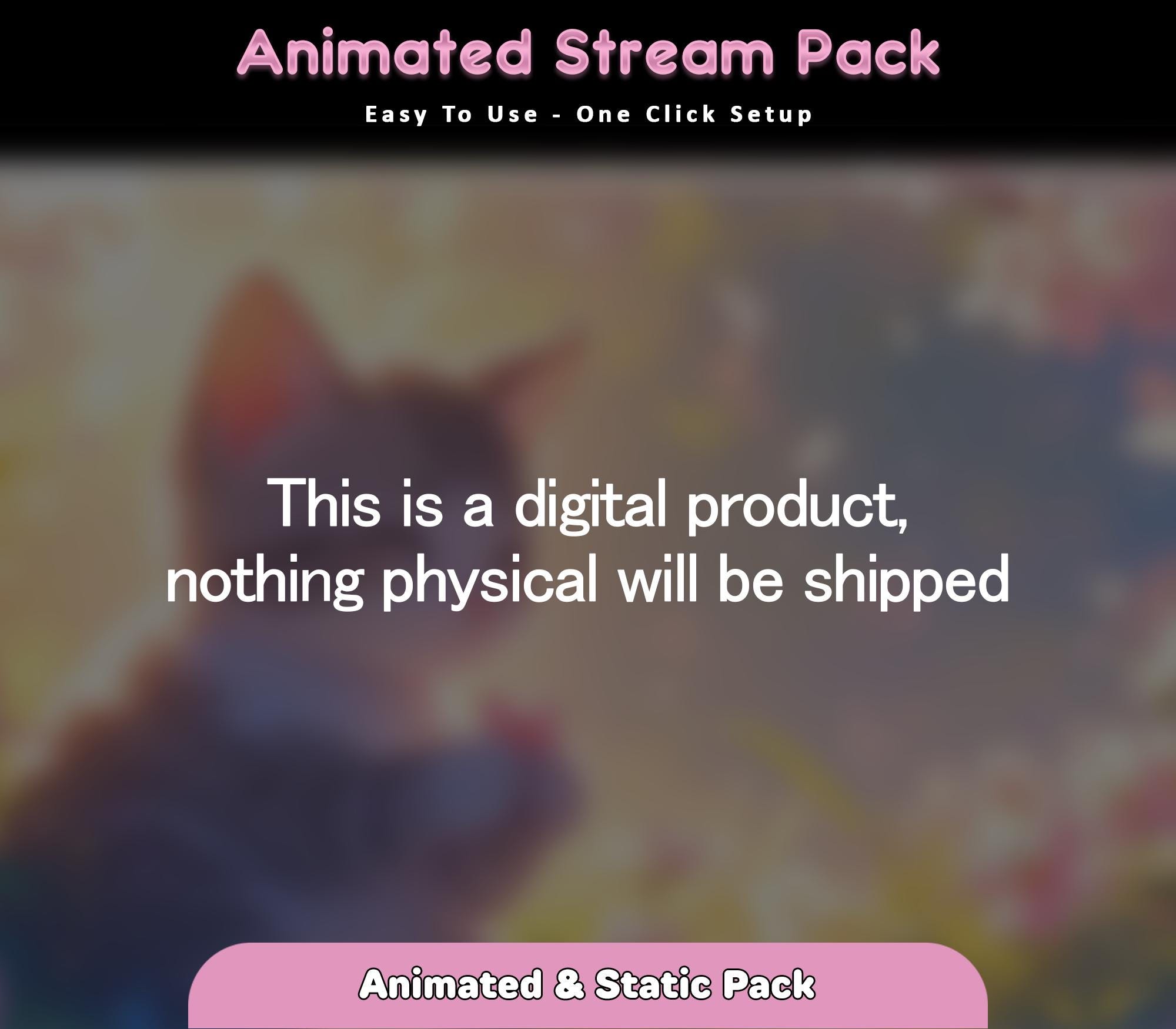 Sakura Cat Animated Stream Package — preview photo 10