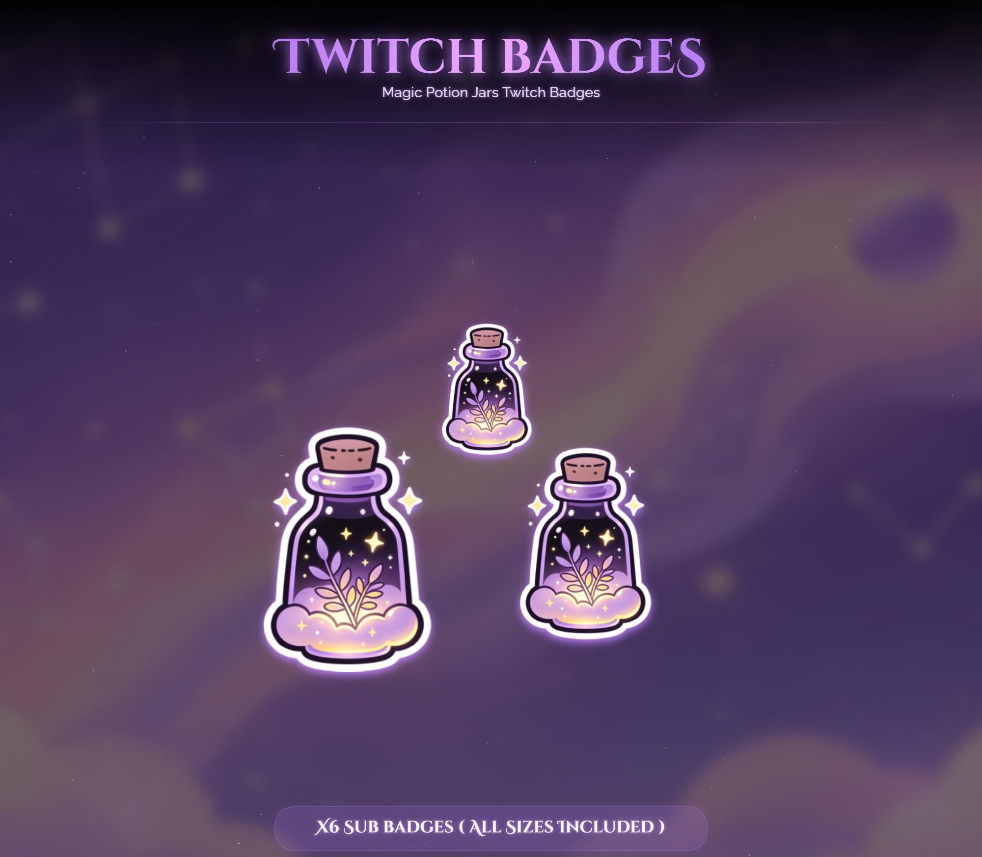 Magic Potion Jars Twitch Badges — preview photo 8