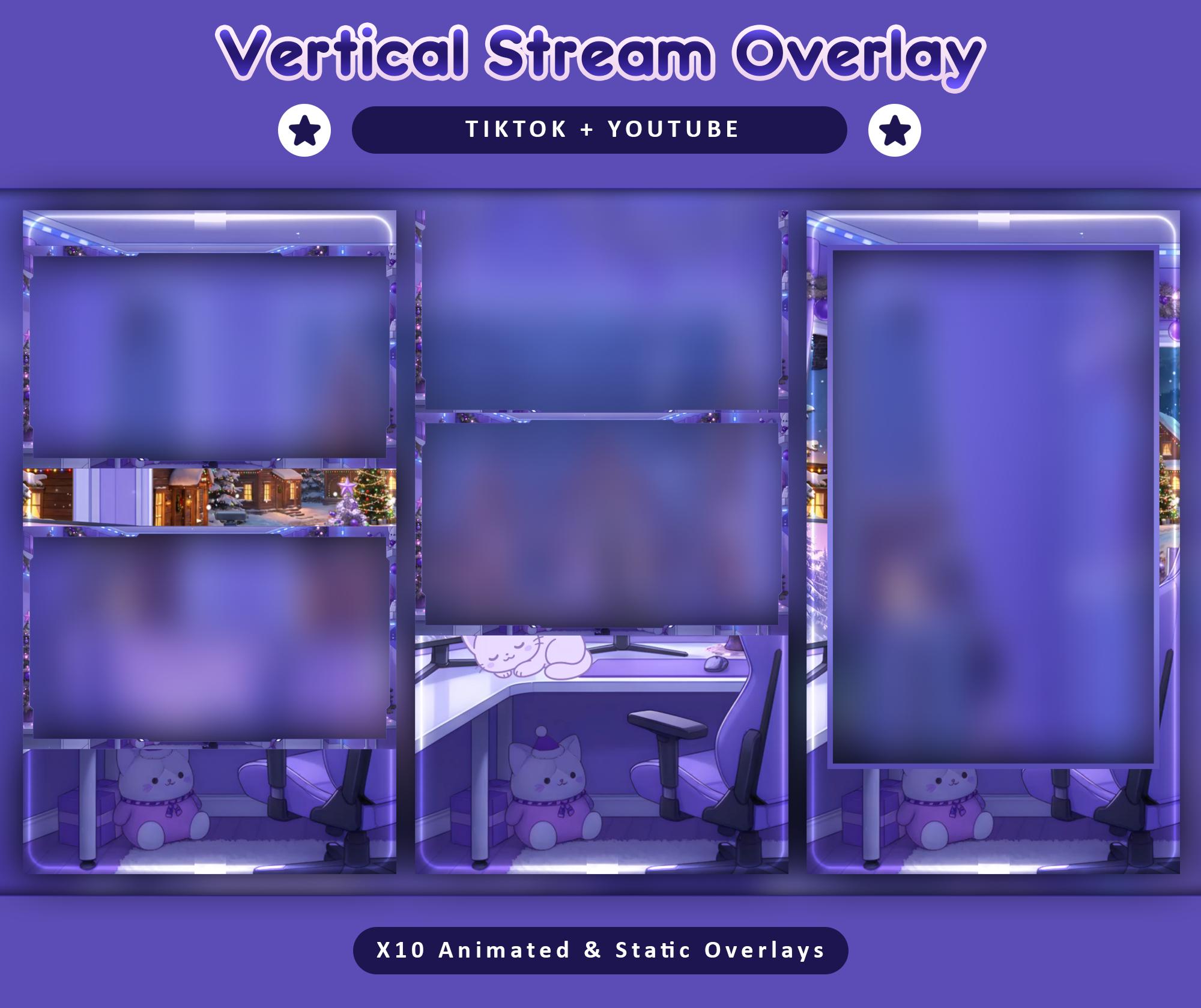 Cozy Christmas Cat Animated TikTok Stream Overlay Package (Digital Download) — preview photo 5