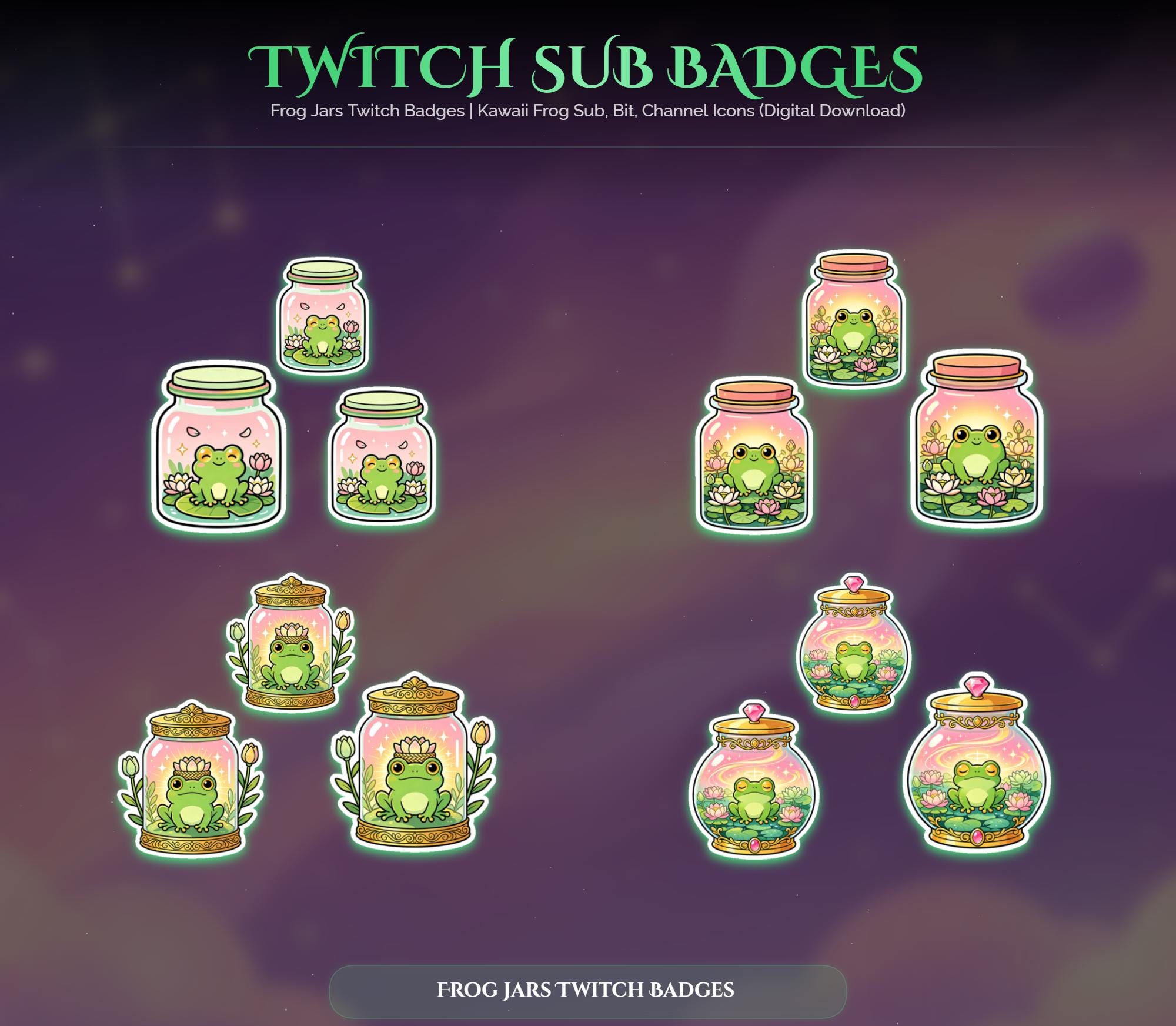 Cozy Frog Jars Twitch Sub Badges — preview photo 6