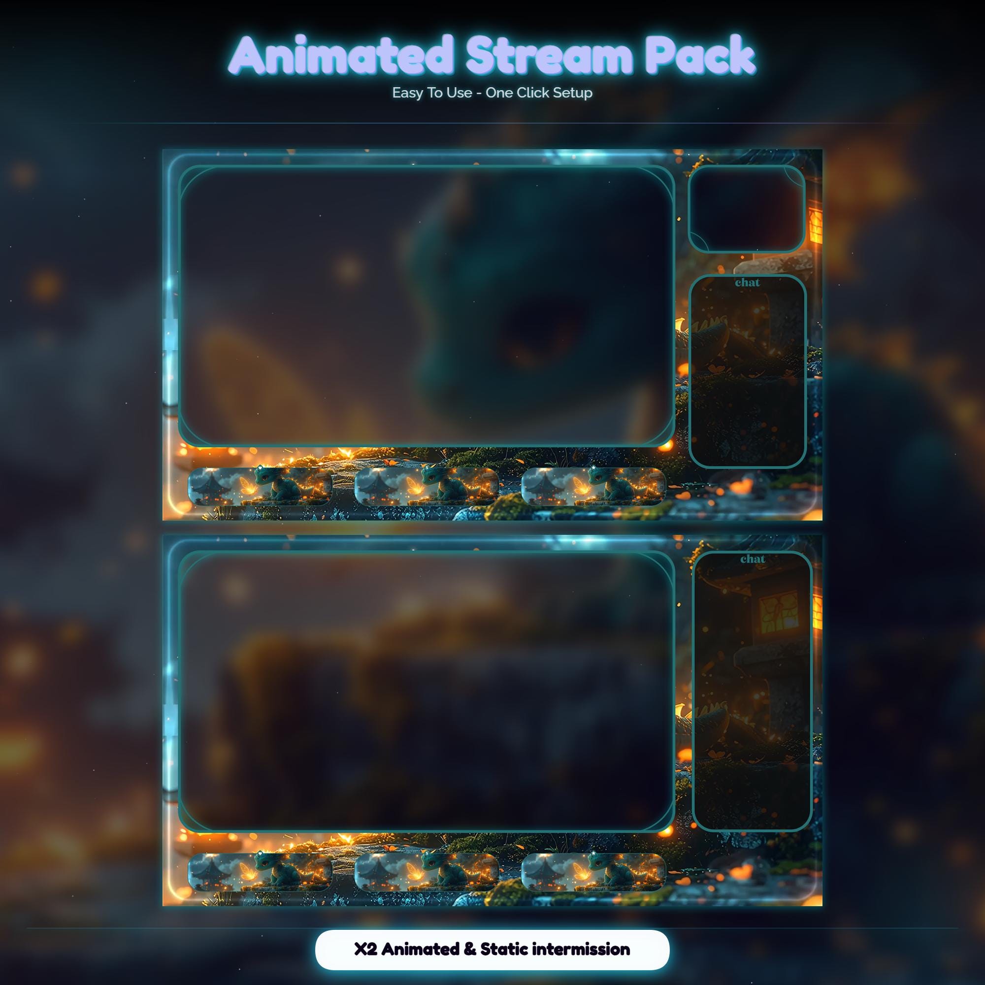 Dragon Magical Animated Stream Package — preview photo 3