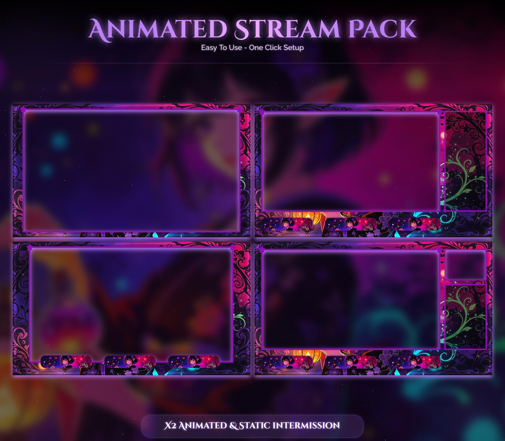 Witcher Sakura Animated Stream Package — preview photo 4