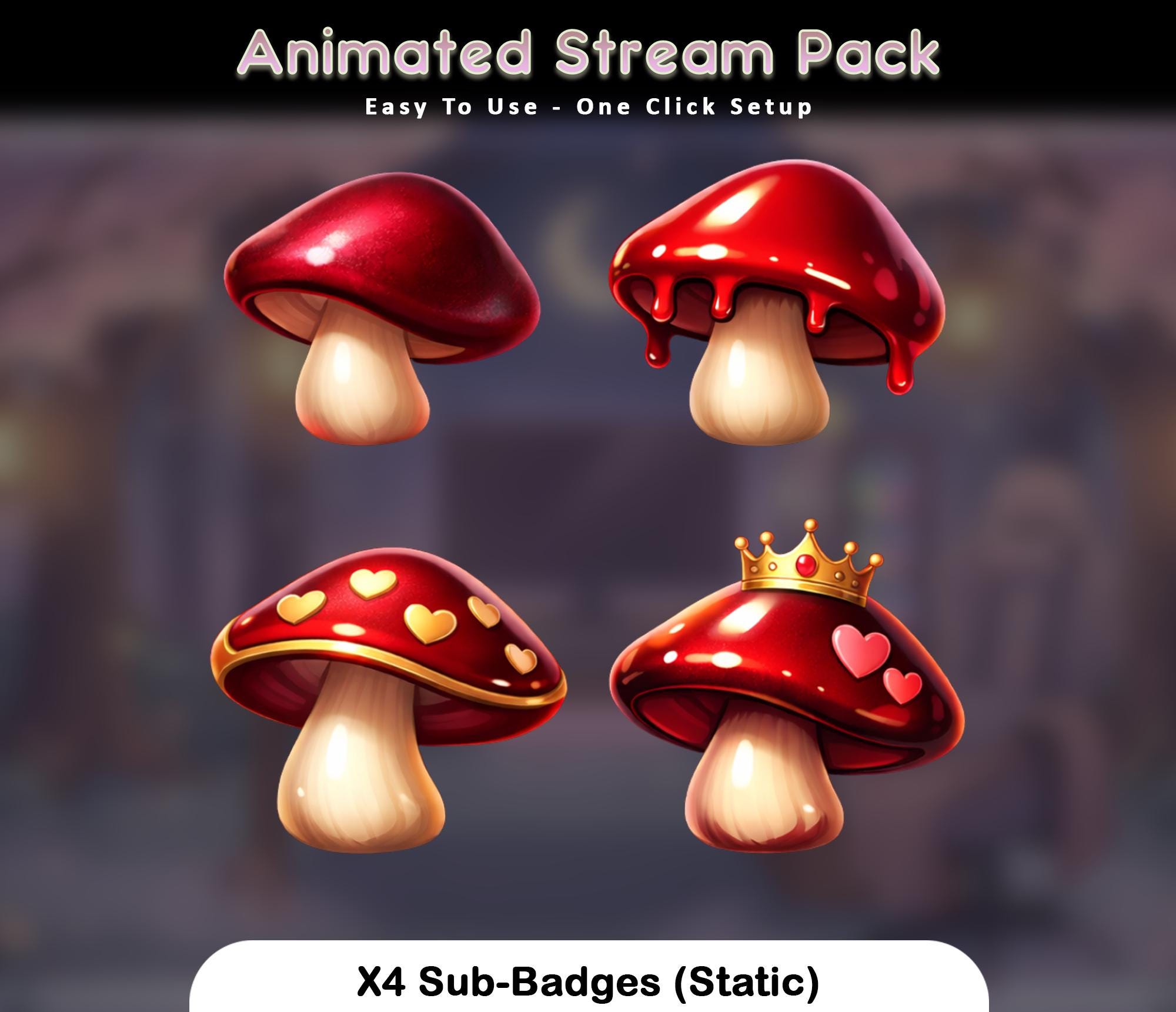 Cozy Night Animated Stream Package: For Twitch Overlay, YouTube, Kick — preview photo 7