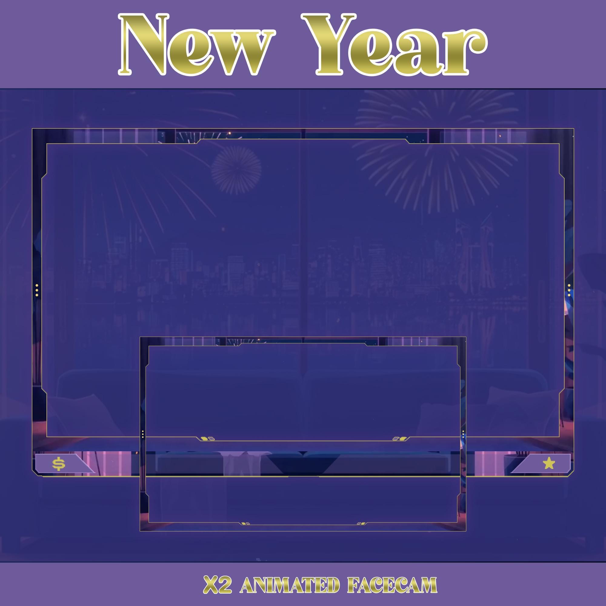 Festival Animated Stream Package : Twitch Overlay, YouTube, Kick, Purple Overlays — preview photo 5