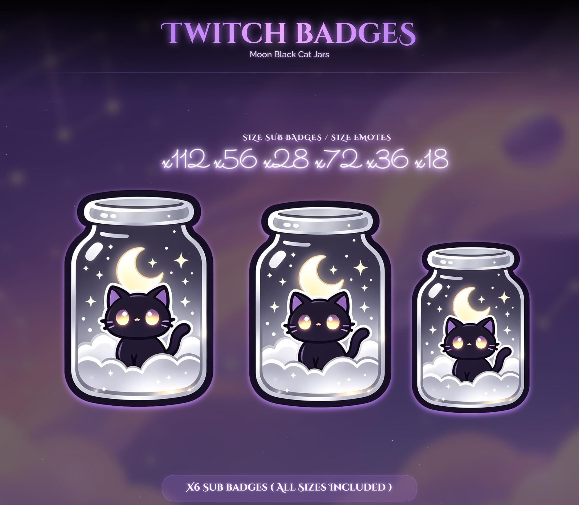 Black Cat Jars Twitch Badges — preview photo 7