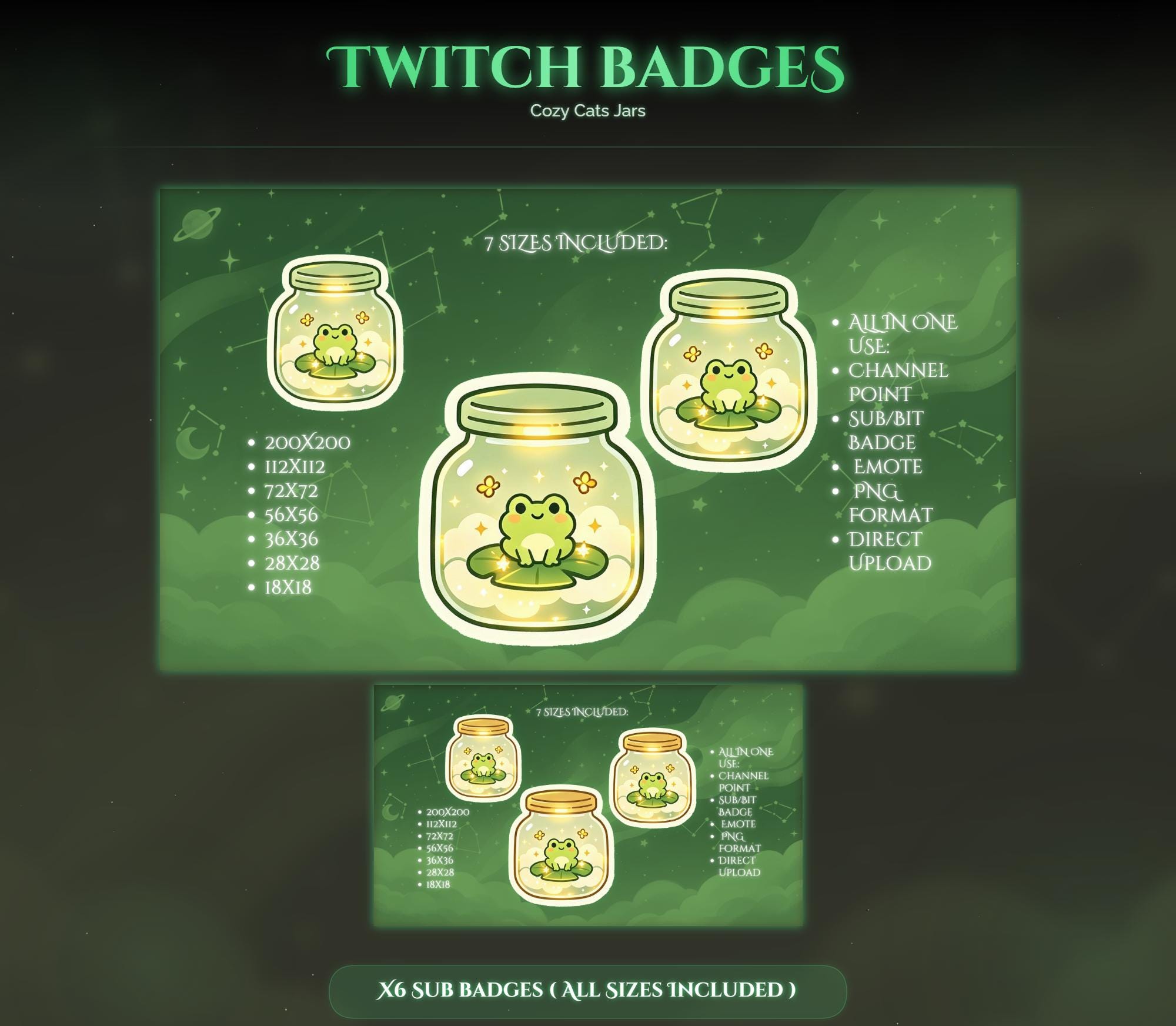 Cozy Frog Jars Twitch Sub Badges — preview photo 3