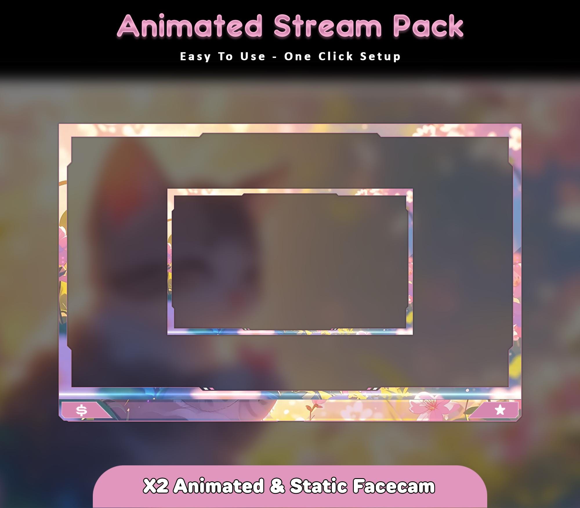 Sakura Cat Animated Stream Package — preview photo 5