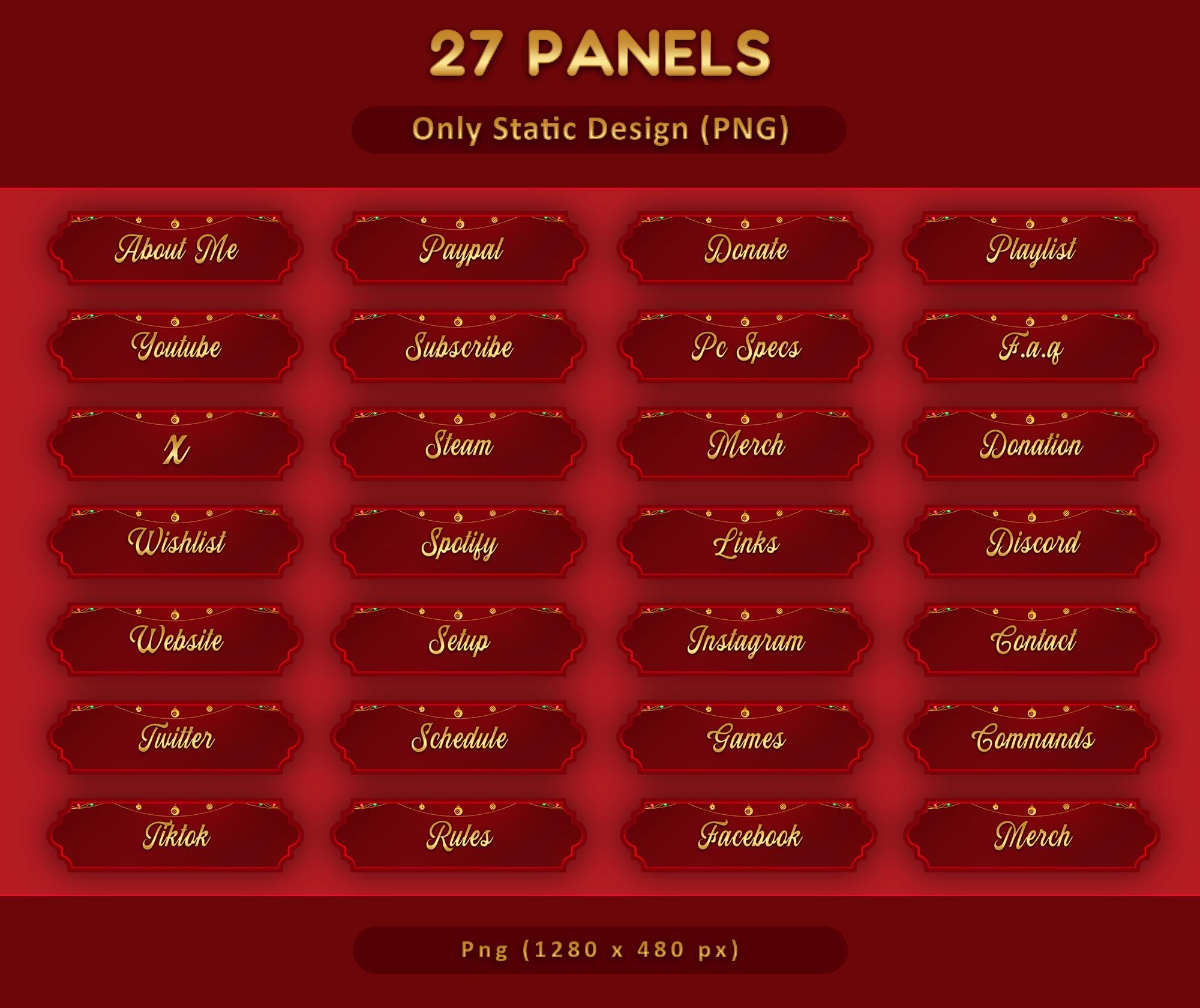 Red Gold Animated Stream Package: Twitch Overlay, YouTube, Kick, Red Overlays — preview photo 3