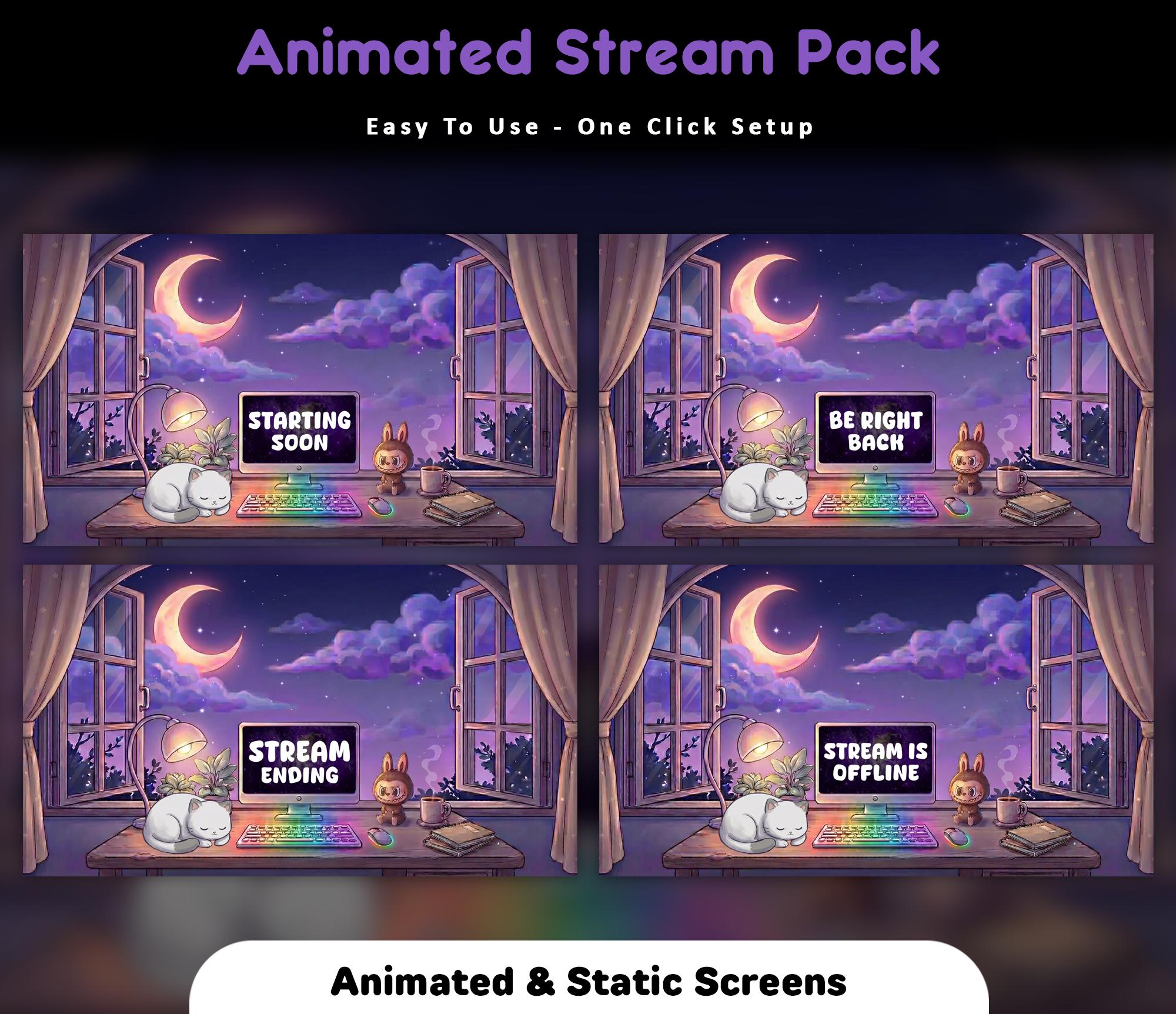 Animated Twitch Overlay Pack — preview photo 2