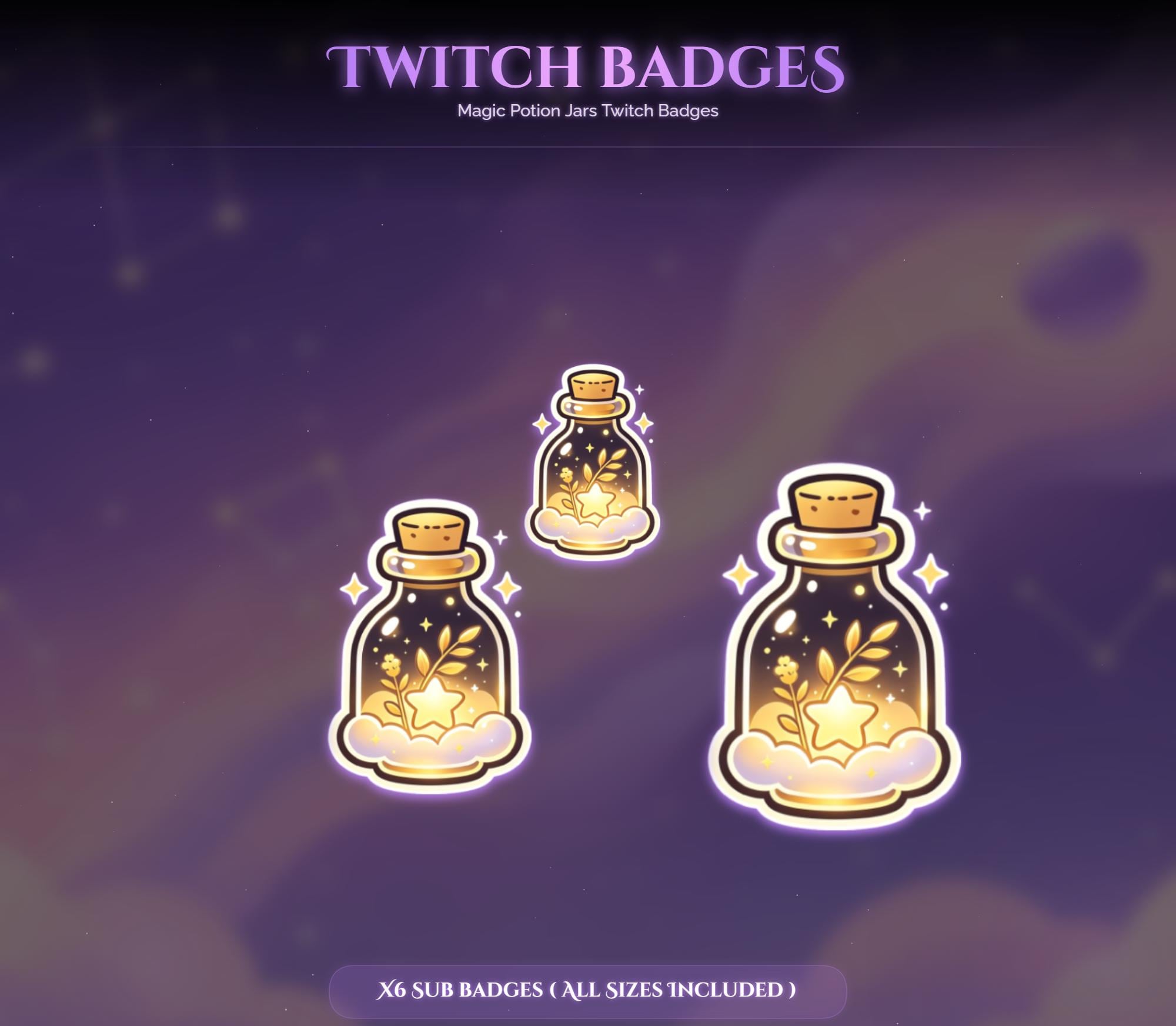 Magic Potion Jars Twitch Badges — preview photo 10