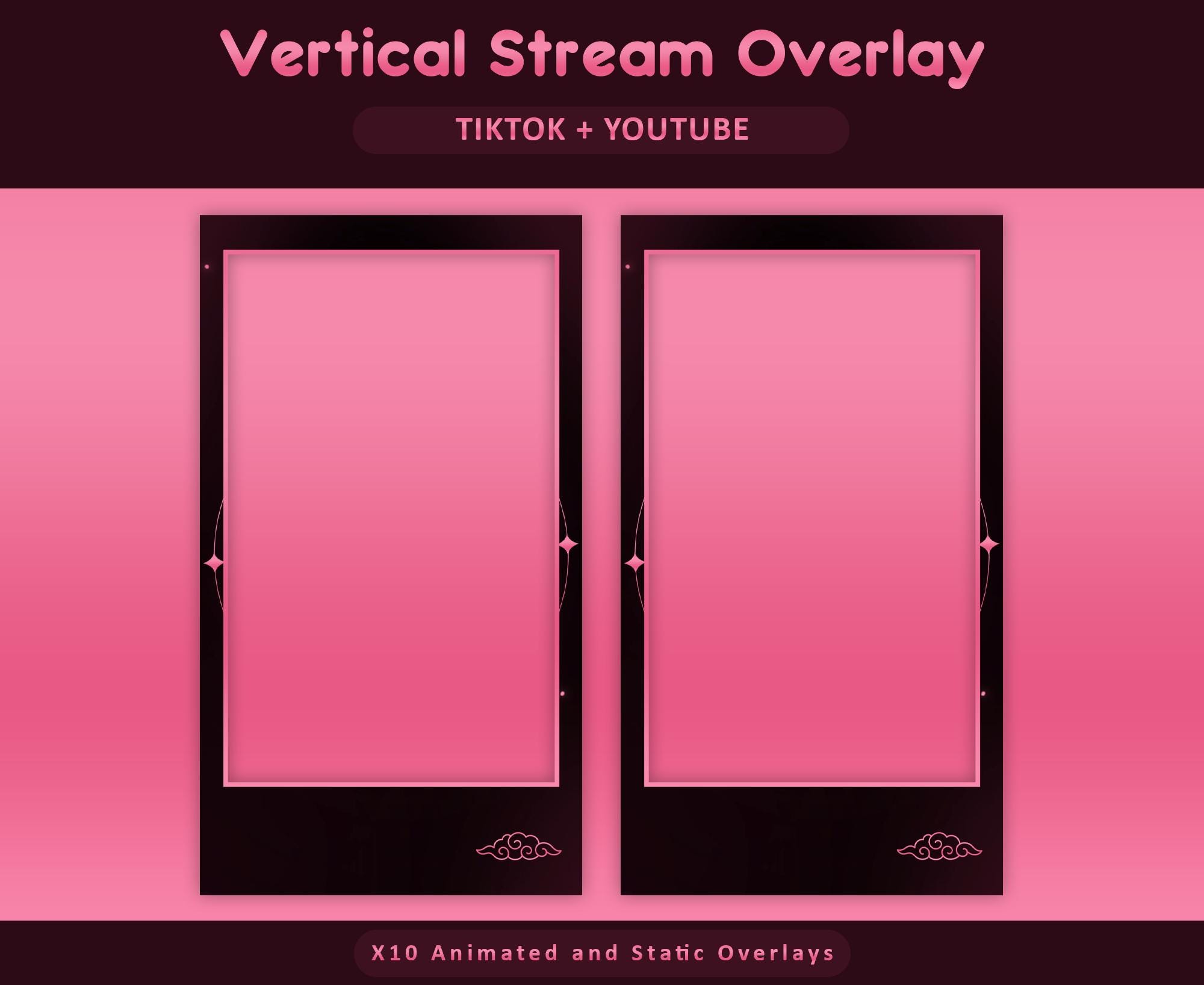 Star Bloom Animated TikTok Stream Overlay Package, TikTok Overlays (Digital Download) — preview photo 6