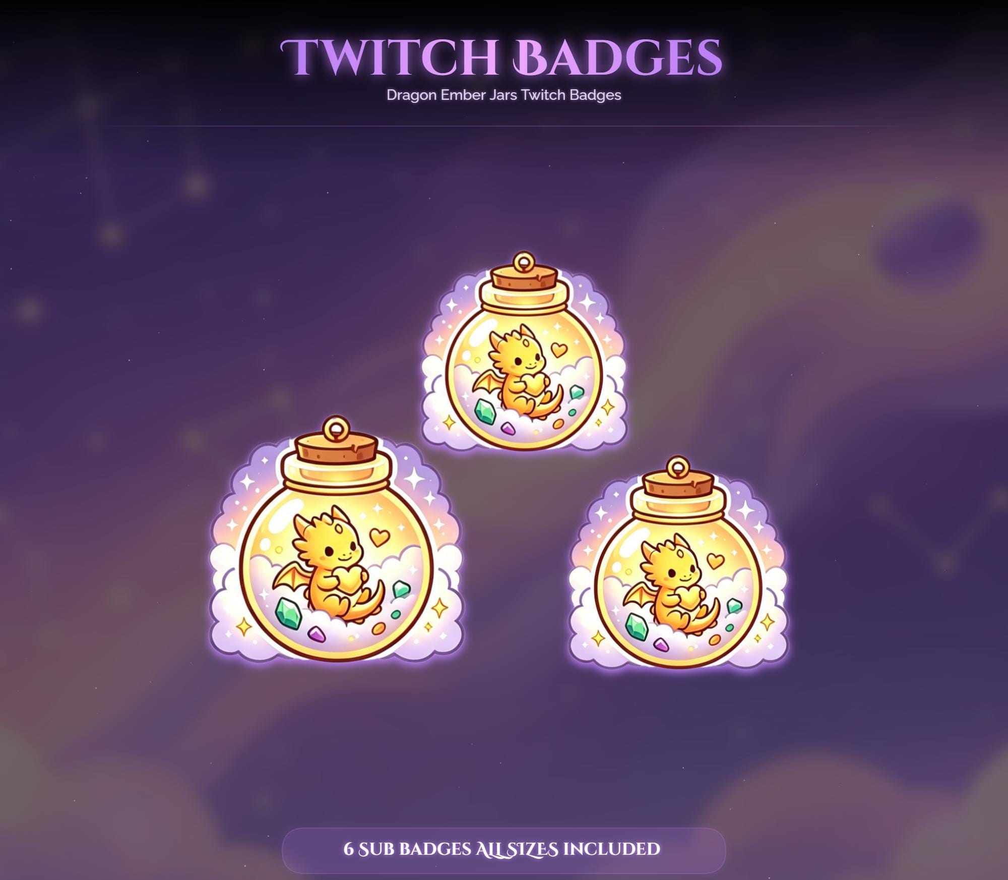 Dragon Ember Jars Twitch Badges — preview photo 10