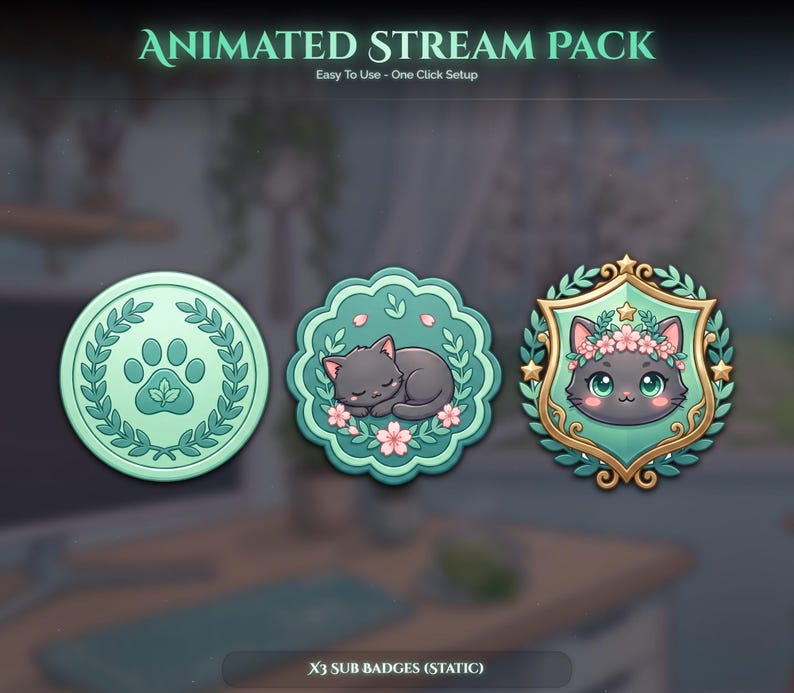 Matcha Overlay Rivals Matcha Cat Animated Stream Package: for Twitch Overlay, Youtube, Kick ...